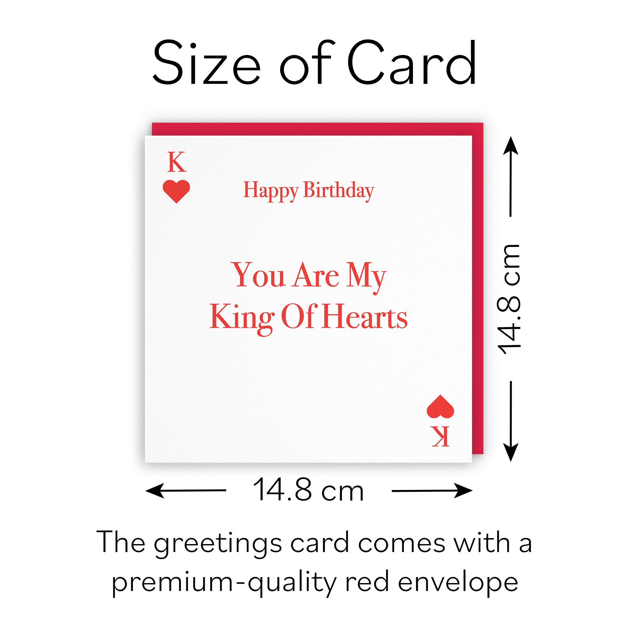 You Are My King Of Hearts Birthday Card Love Heart - Default Title (B09S3TSSDF)