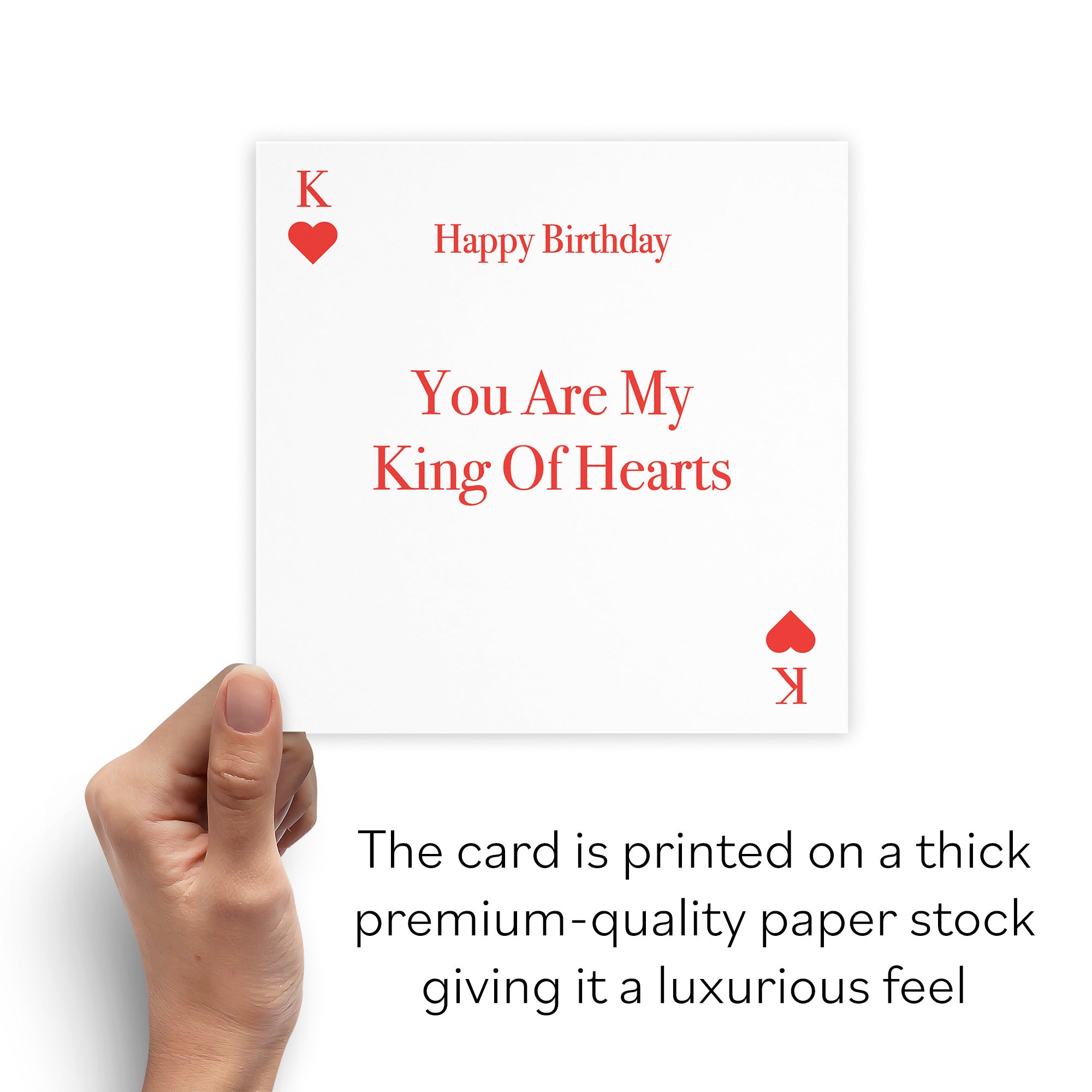 You Are My King Of Hearts Birthday Card Love Heart - Default Title (B09S3TSSDF)