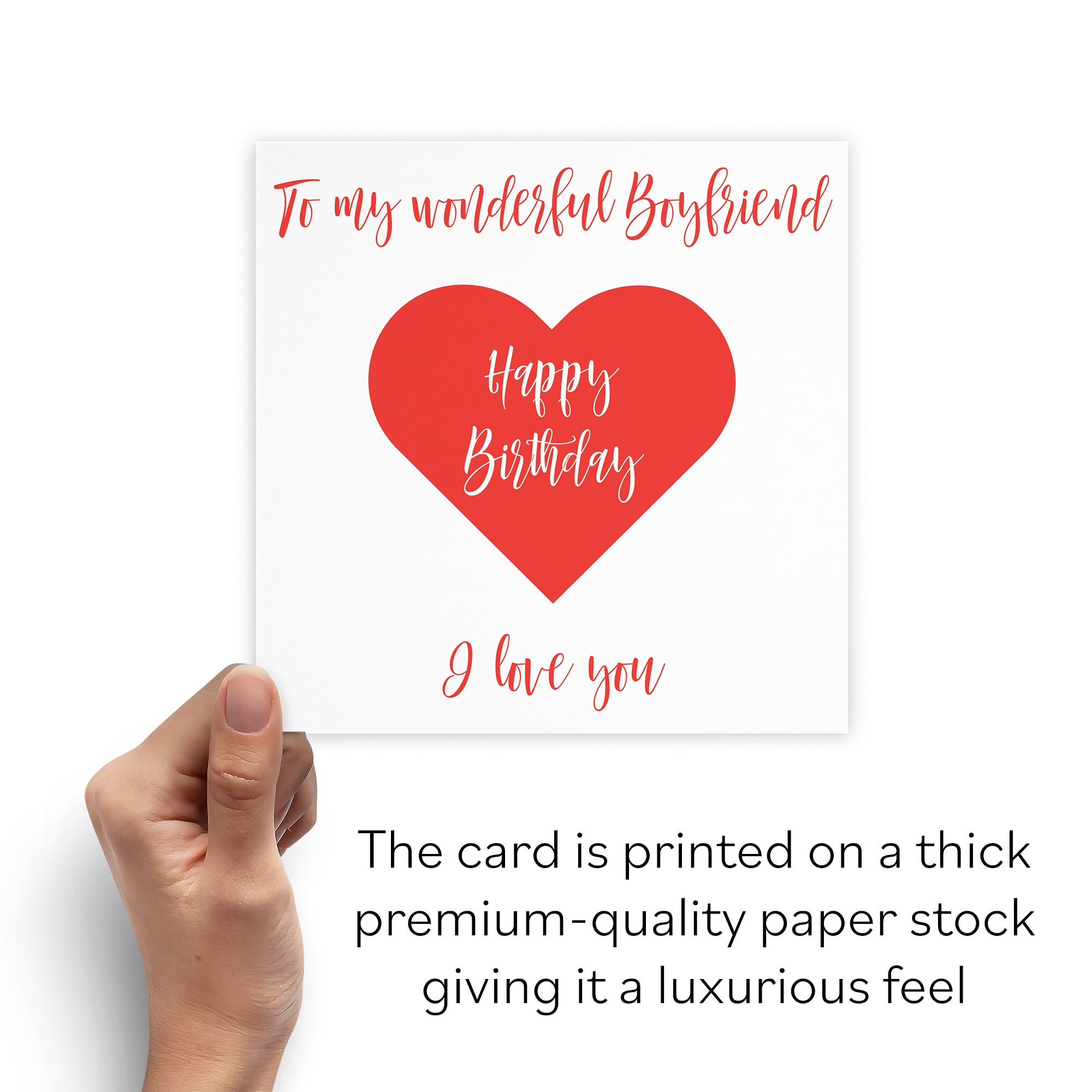 Boyfriend Romantic Birthday Card Love Heart - Default Title (B09S3VK2CM)