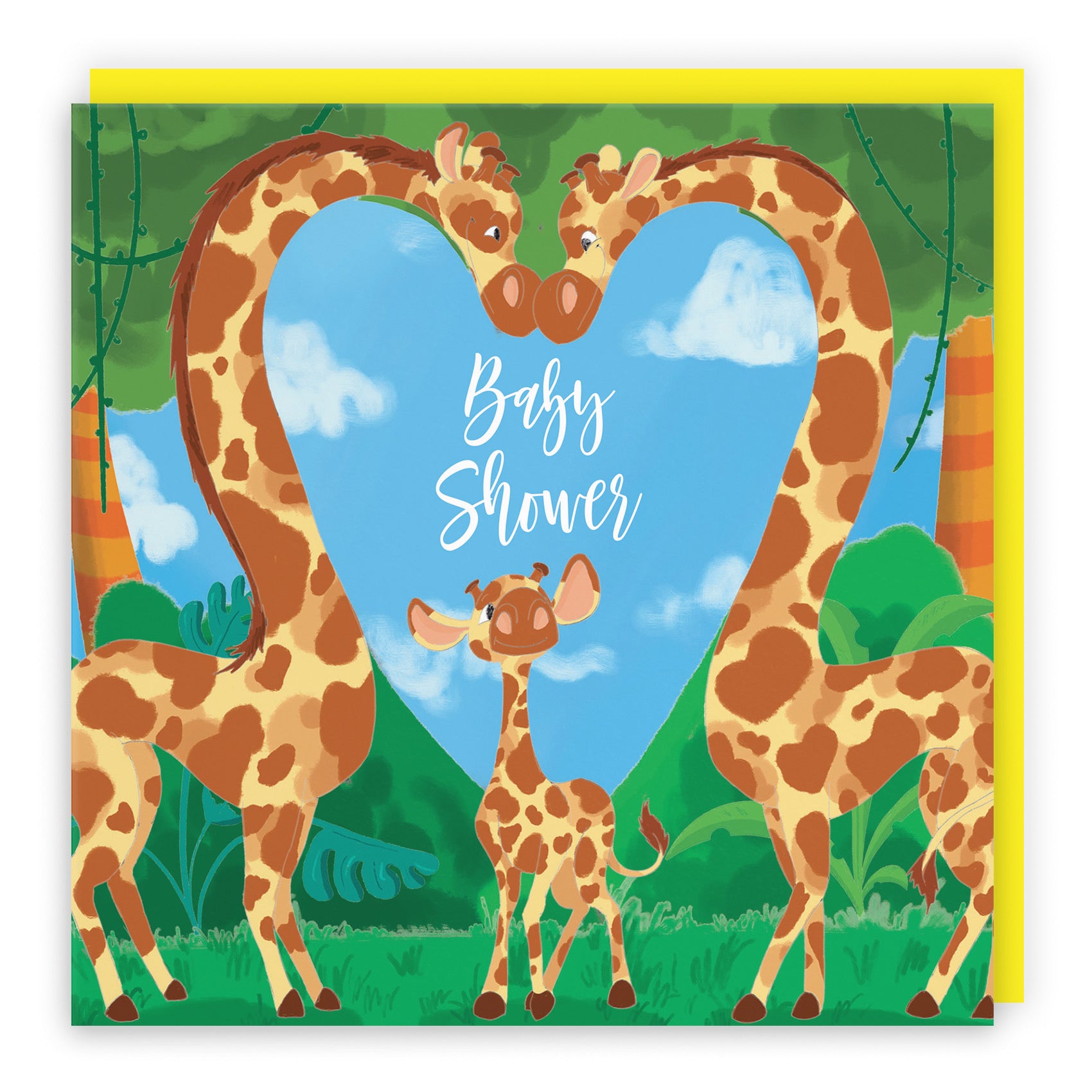 Baby Shower Congratulations Card Giraffes Jungle - Default Title (B09VM7MDKJ)