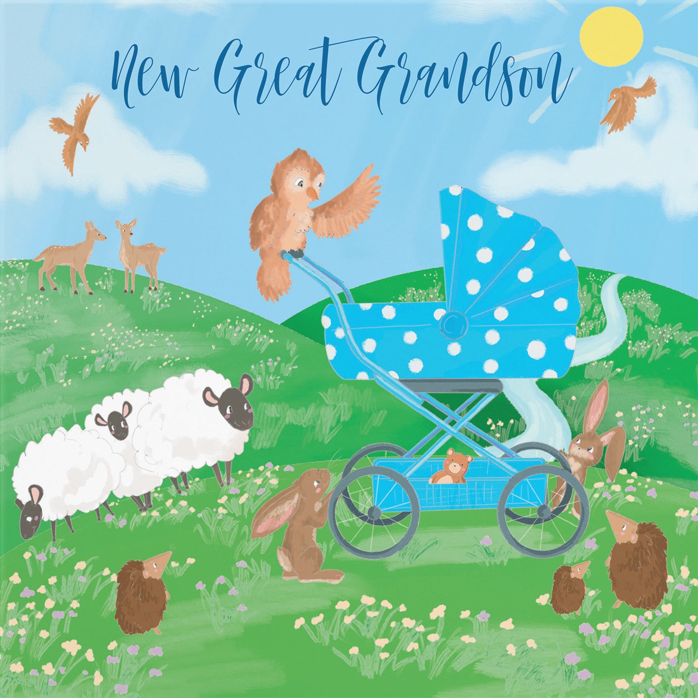 New Great Grandson New Baby Congratulations Card Countryside - Default Title (B09VMKW4QW)