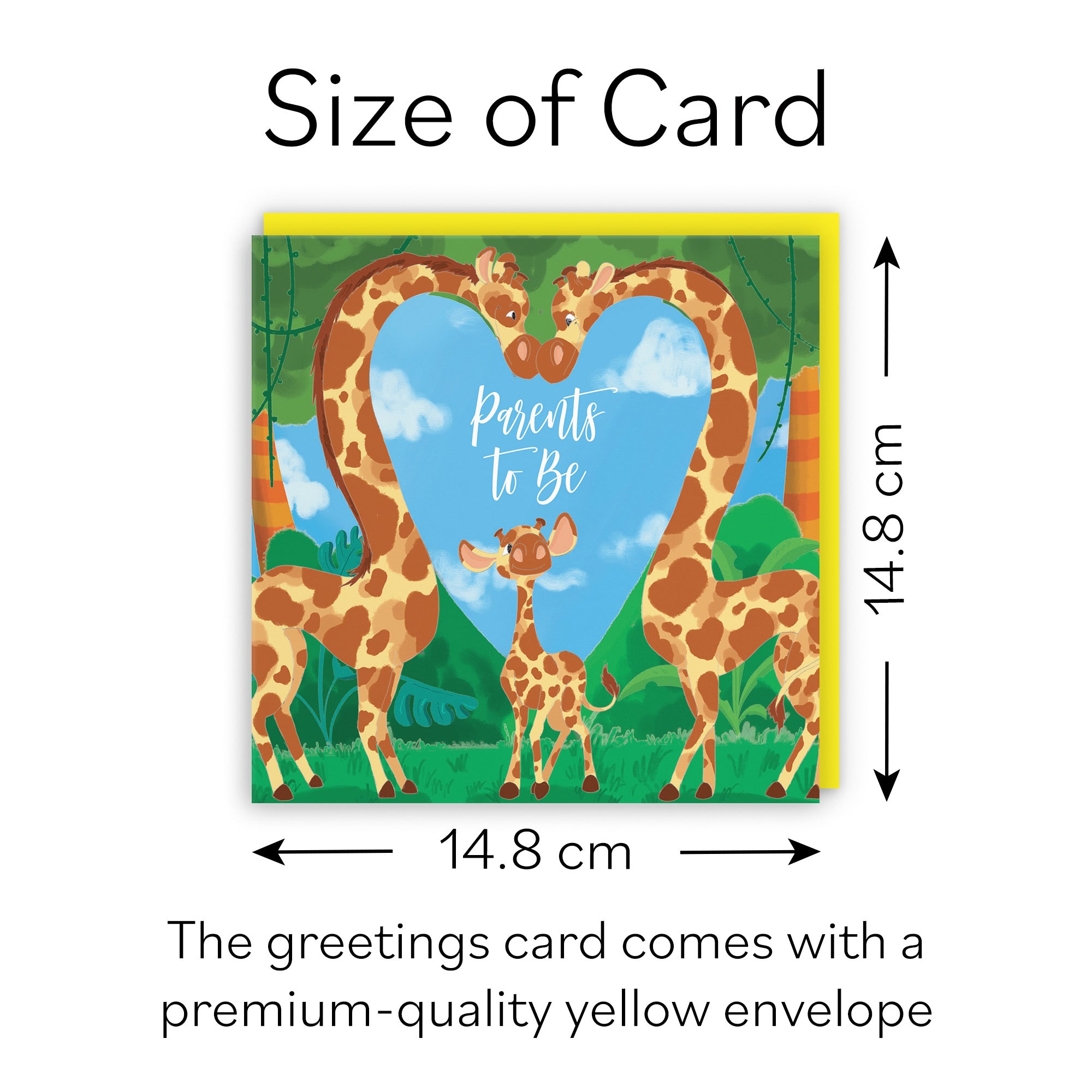 Parents To Be Congratulations New Baby Card Cute Giraffes Jungle - Default Title (B09VMM2M12)