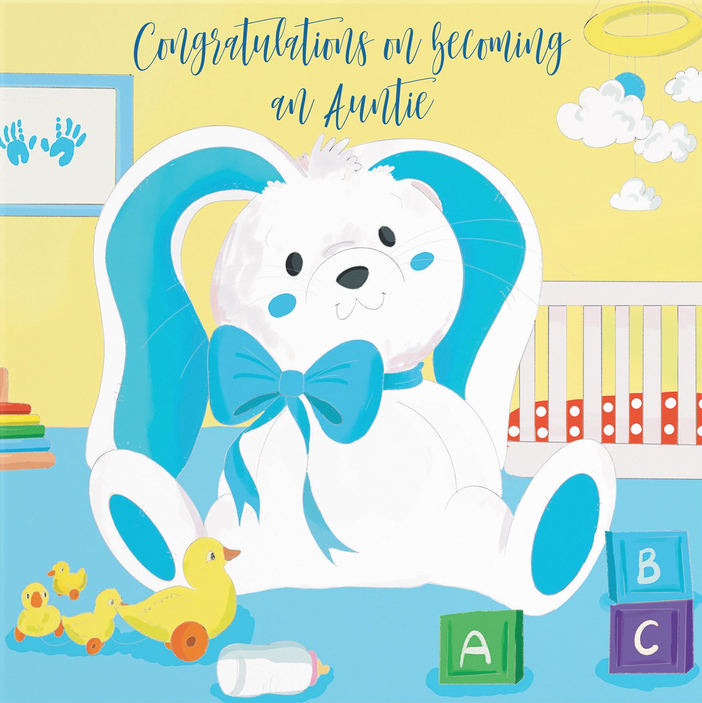 New Auntie Congratulations Cute New Baby Boy Card Classic - Default Title (B09VMPF2MP)