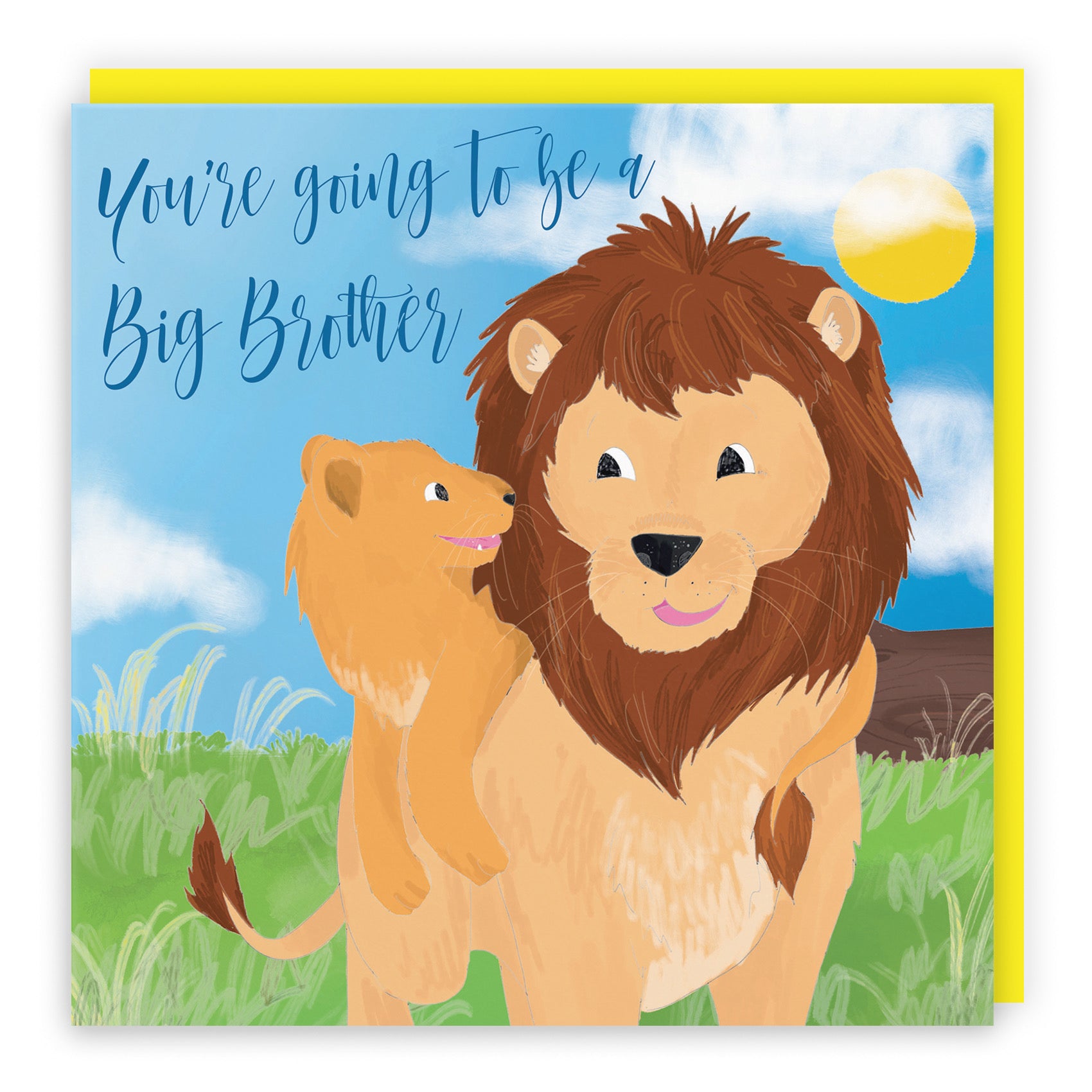 New Baby Pregnancy Announcement Big Brother Card For Son Lion Jungle - Default Title (B09VMPMR7M)