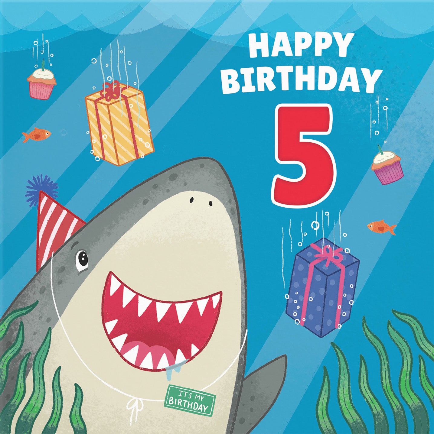 5th Birthday Shark Card Ocean - Default Title (B09W2VTHV3)