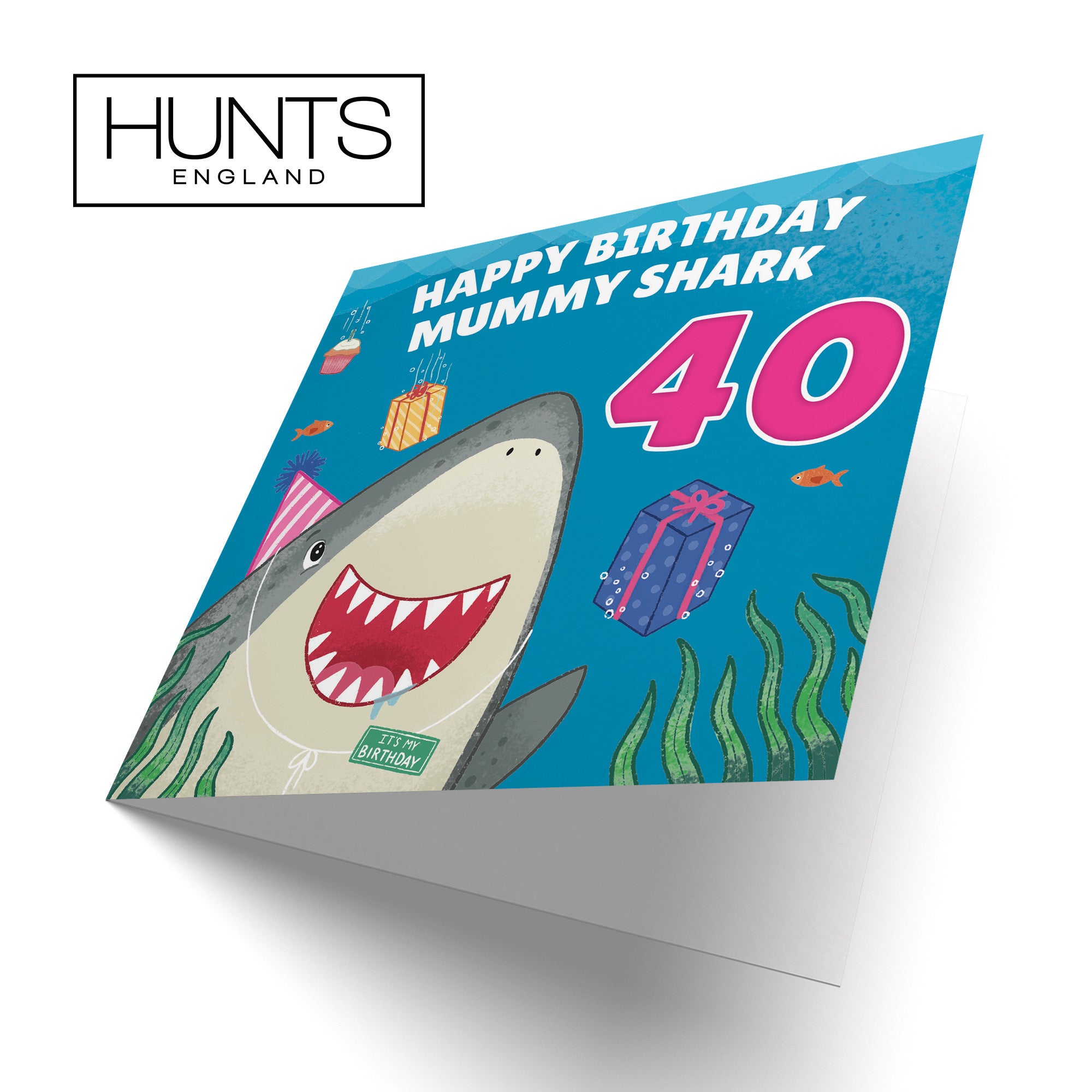 40th Mummy Cute Shark Birthday Card Ocean - Default Title (B09W2XT79X)