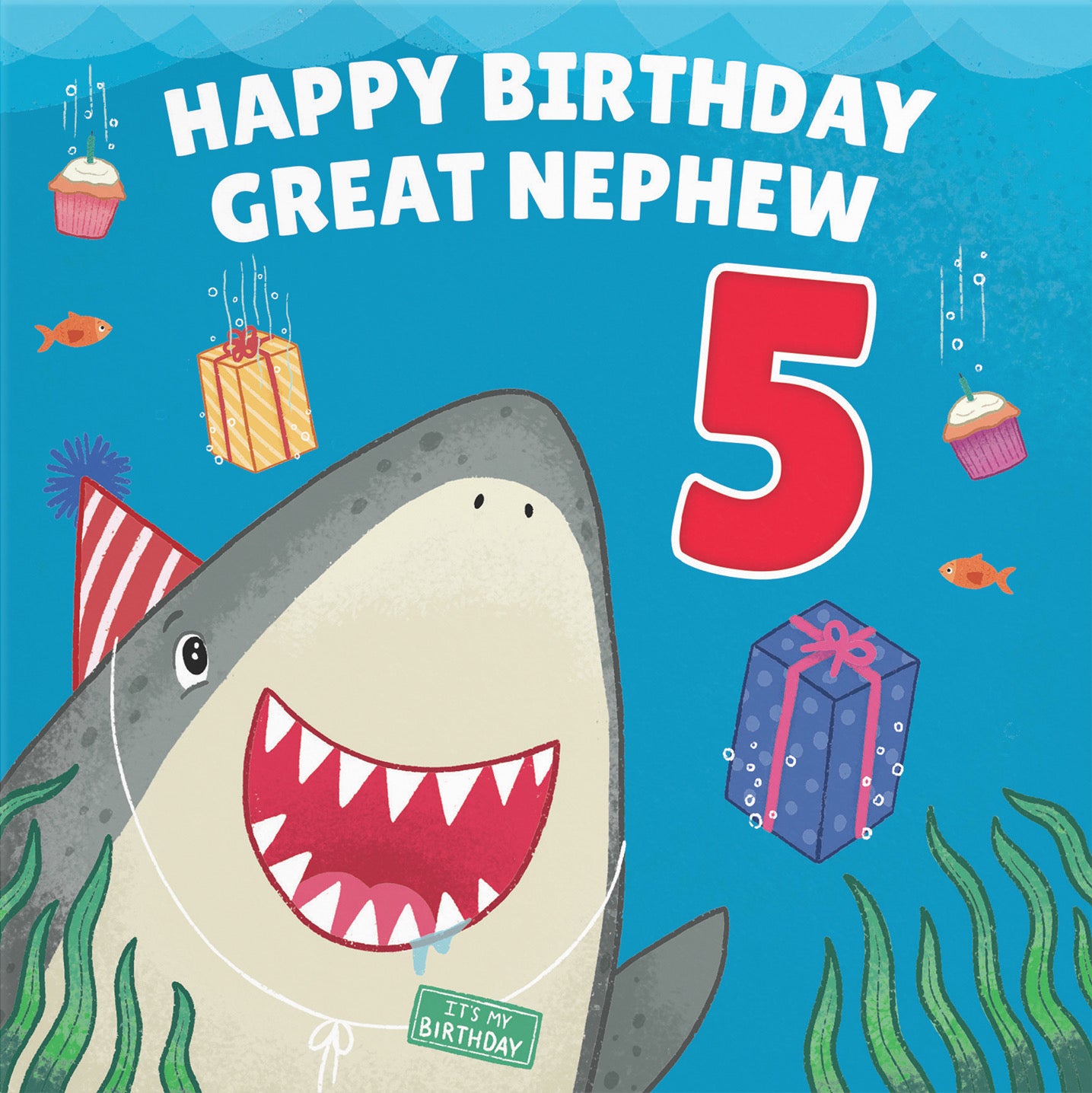 5th Great Nephew Cute Shark Birthday Card Ocean - Default Title (B09W2XXMVQ)