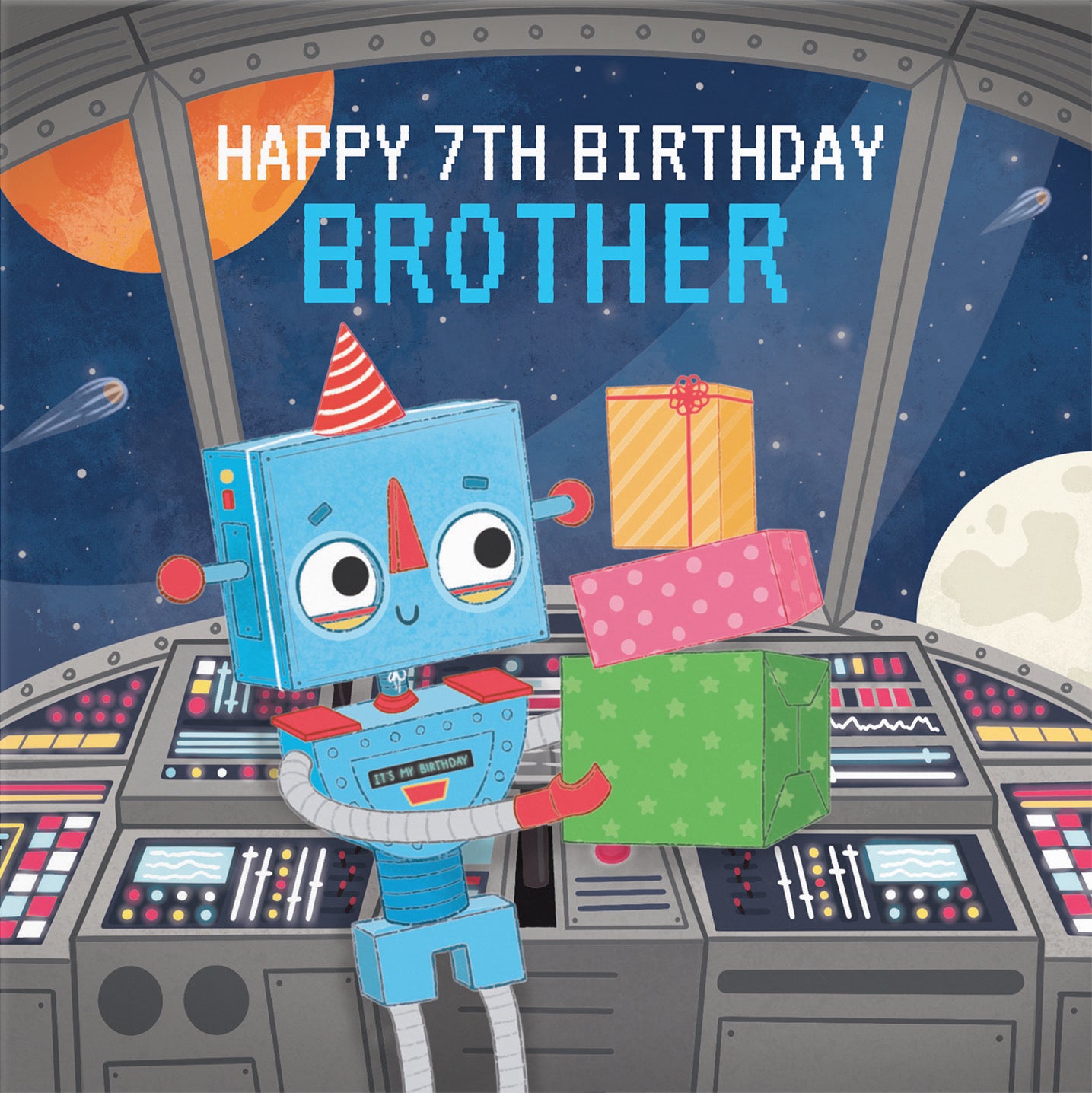 7th Brother Space Robot Birthday Card Imagination - Default Title (B09W2YDSF4)