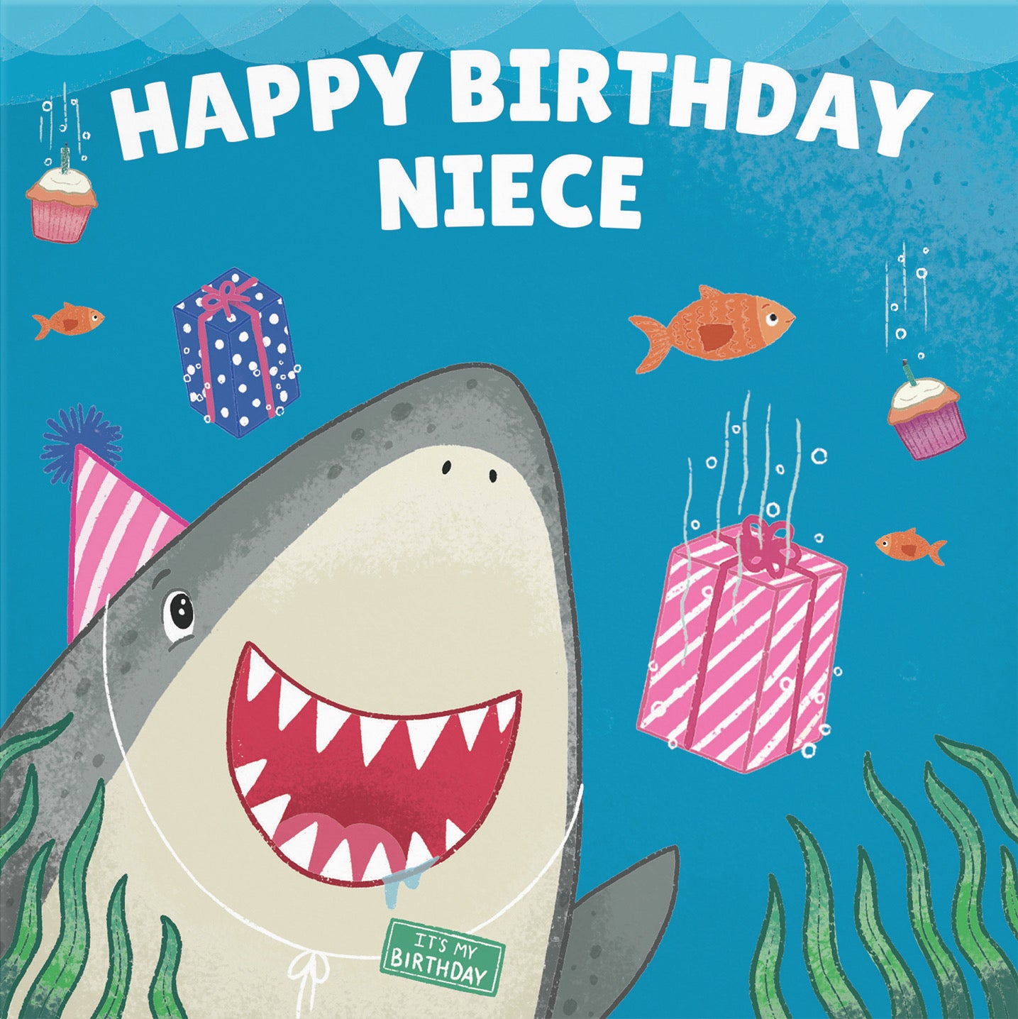 Niece Cute Shark Birthday Card Ocean - Default Title (B09W2YFWRP)