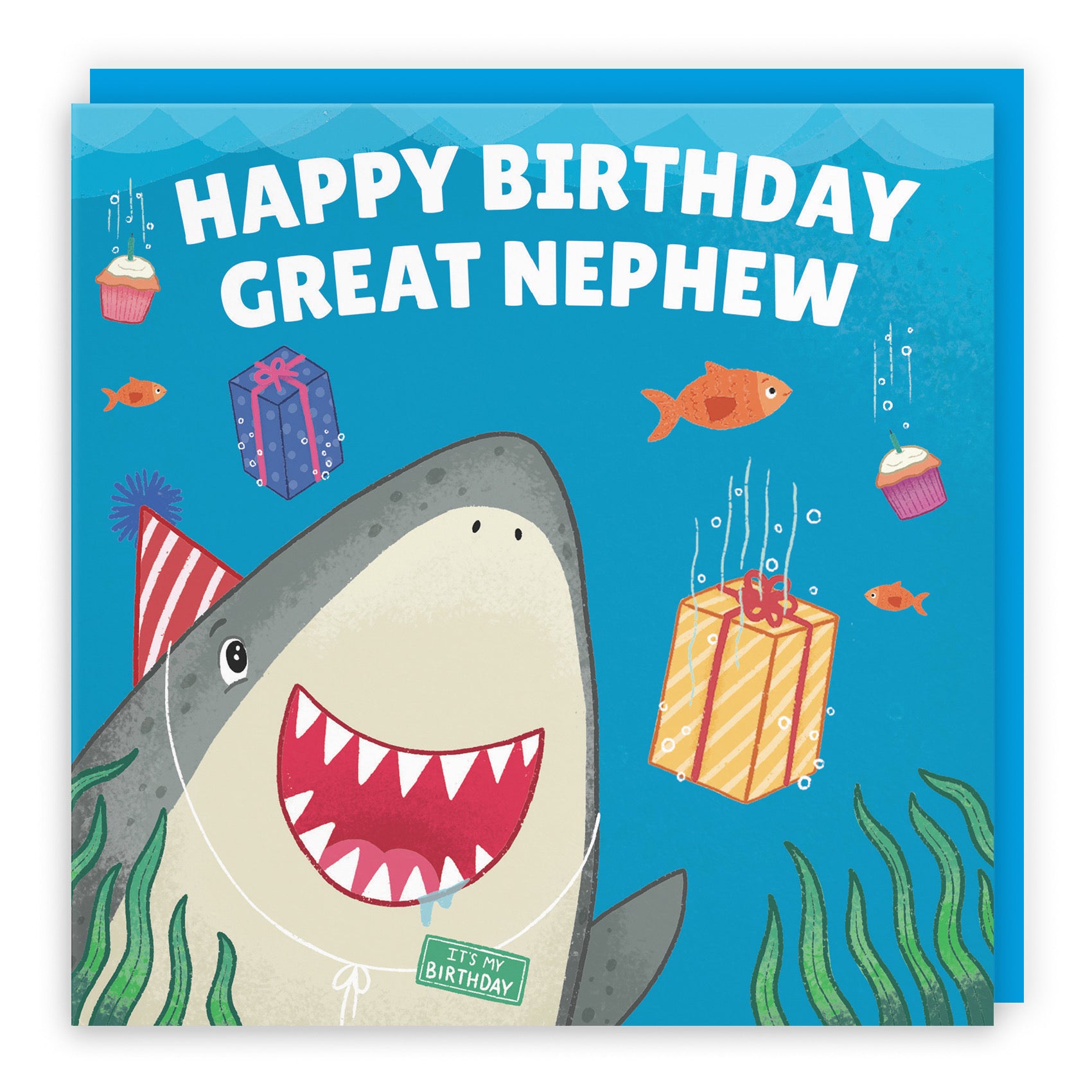 Great Nephew Cute Shark Birthday Card Ocean - Default Title (B09W2YHW68)