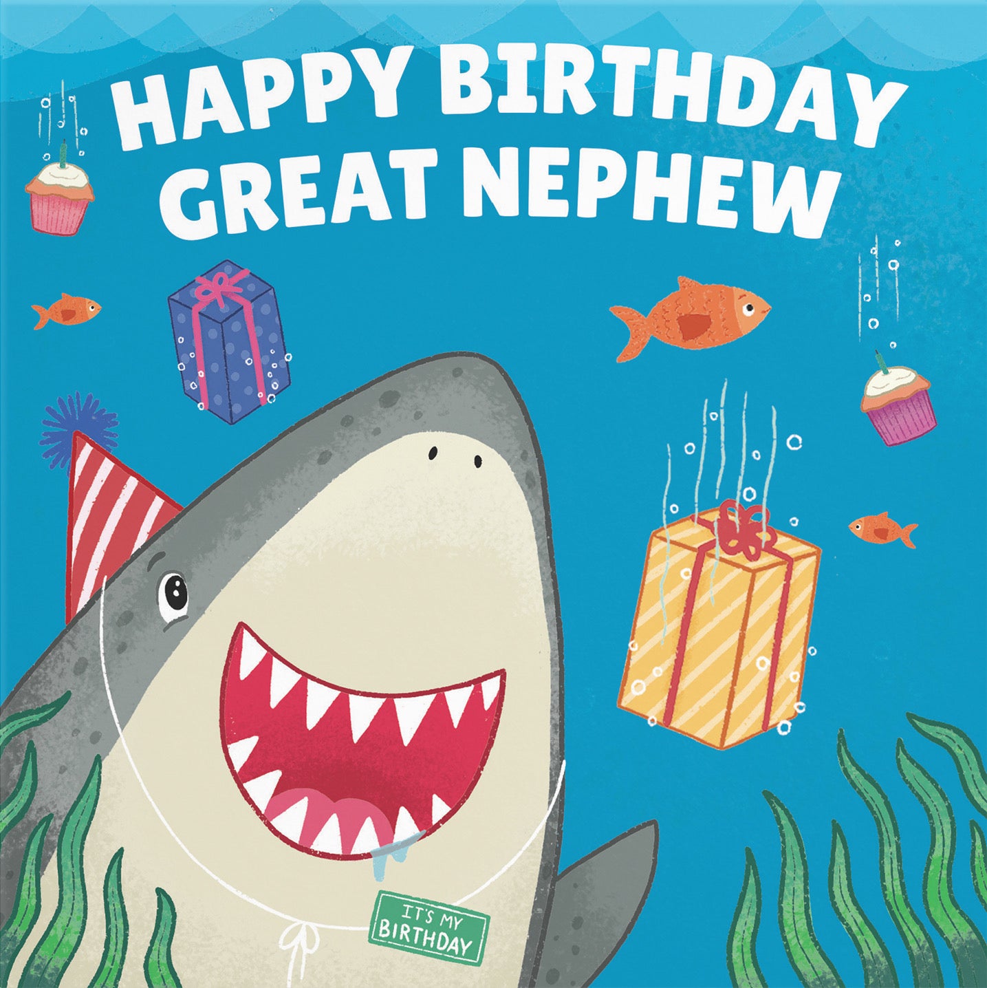 Great Nephew Cute Shark Birthday Card Ocean - Default Title (B09W2YHW68)