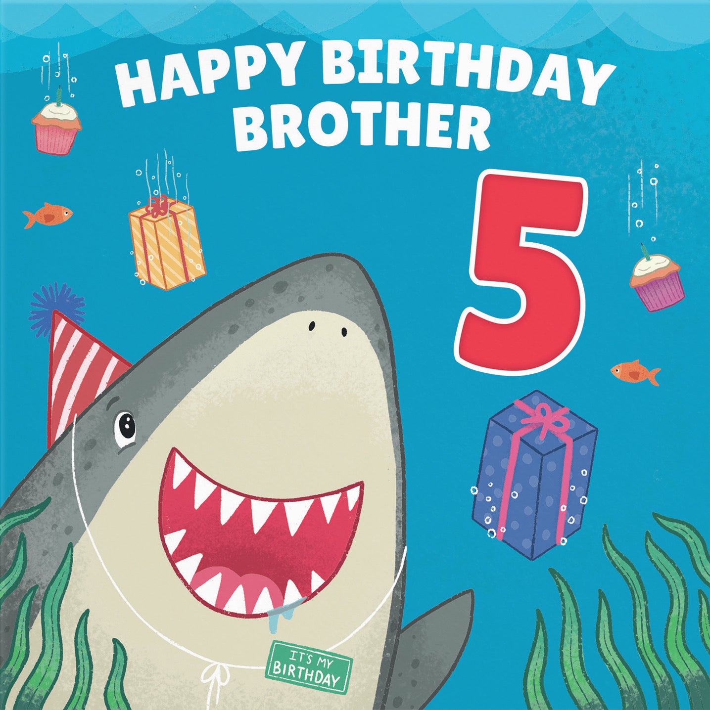 5th Brother Cute Shark Birthday Card Ocean - Default Title (B09W2YJFBX)