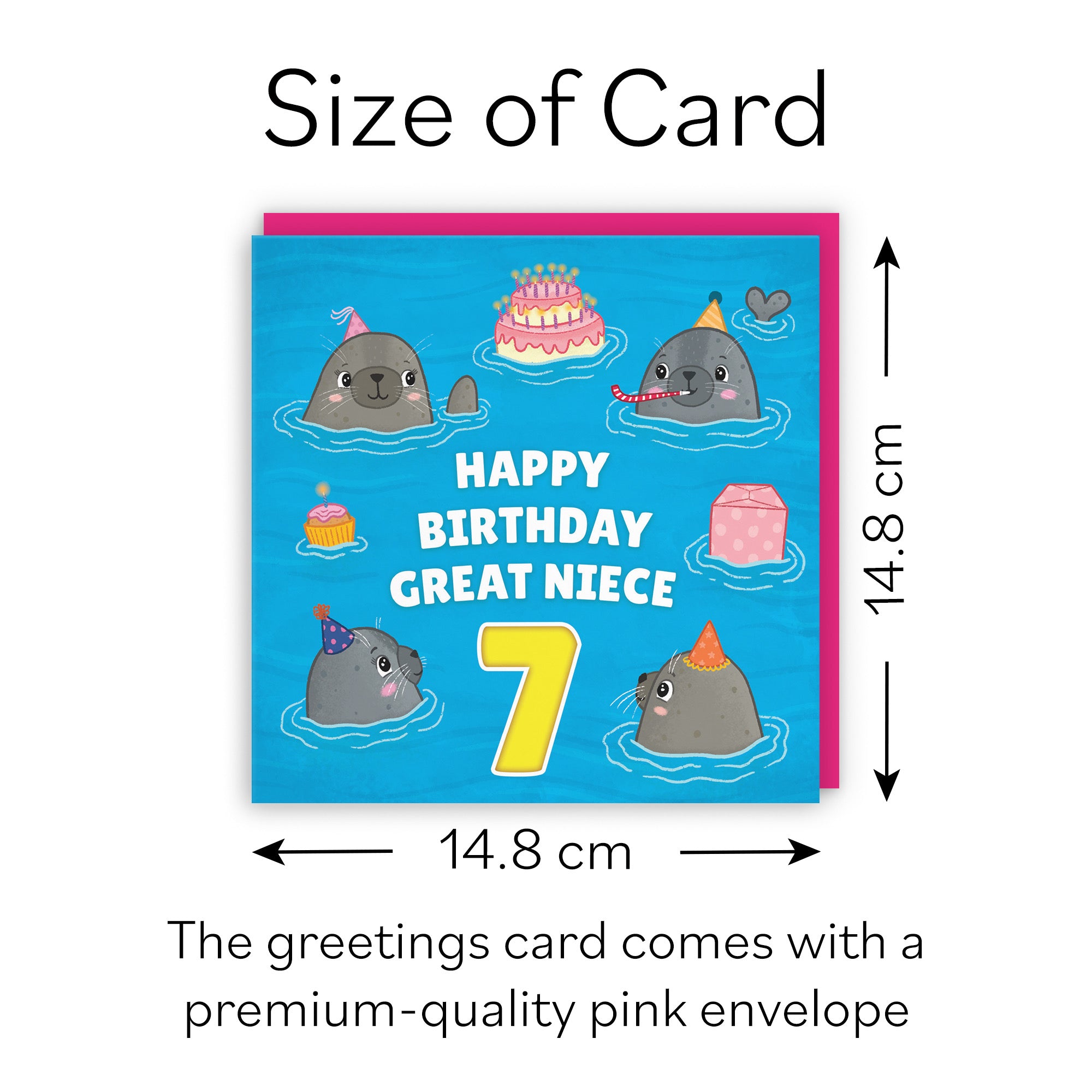 7th Great Niece Cute Seals Birthday Card Ocean - Default Title (B09W2YVN4J)