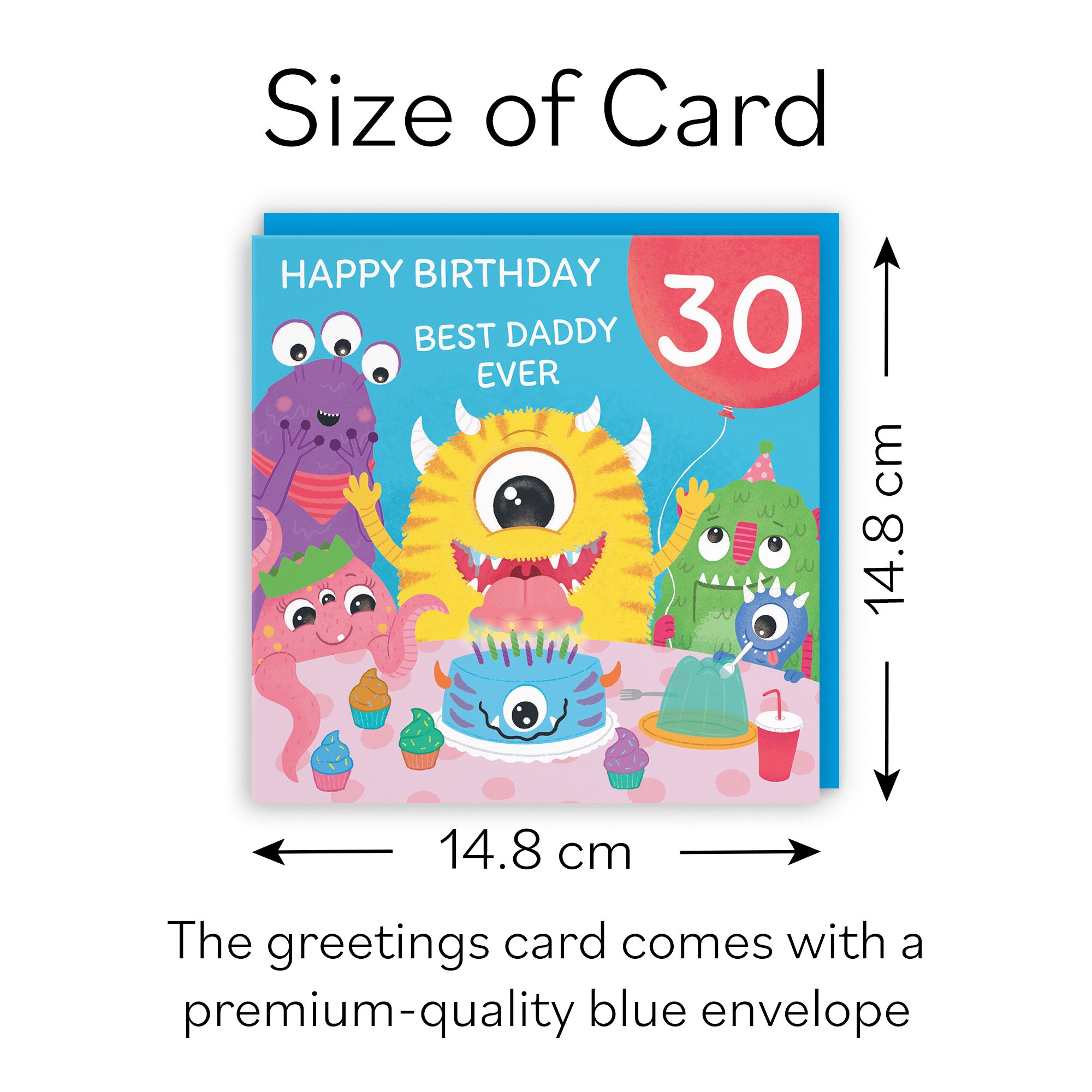 30th Daddy Monsters Party Birthday Card Imagination - Default Title (B09ZVG3J9T)