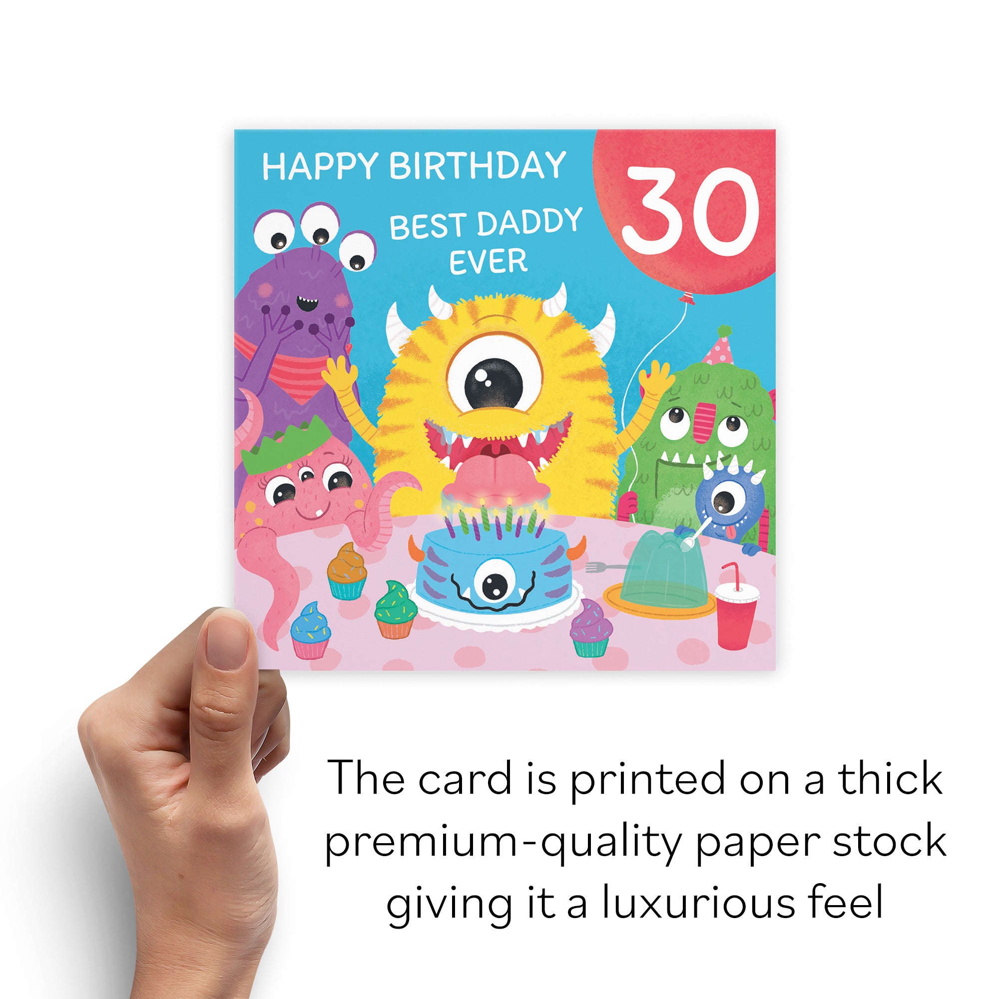 30th Daddy Monsters Party Birthday Card Imagination - Default Title (B09ZVG3J9T)