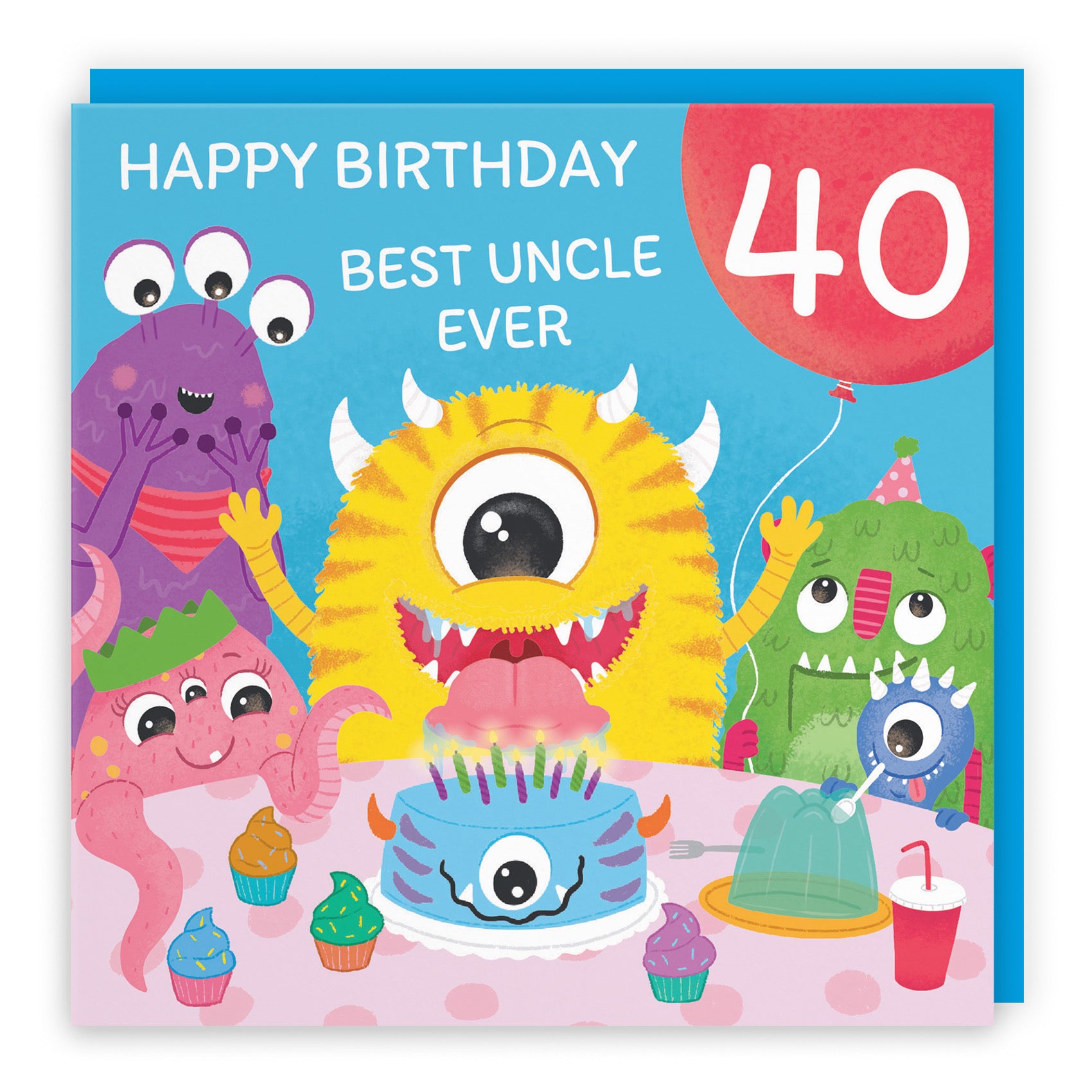 40th Uncle Monsters Party Birthday Card Imagination - Default Title (B09ZVG64K6)