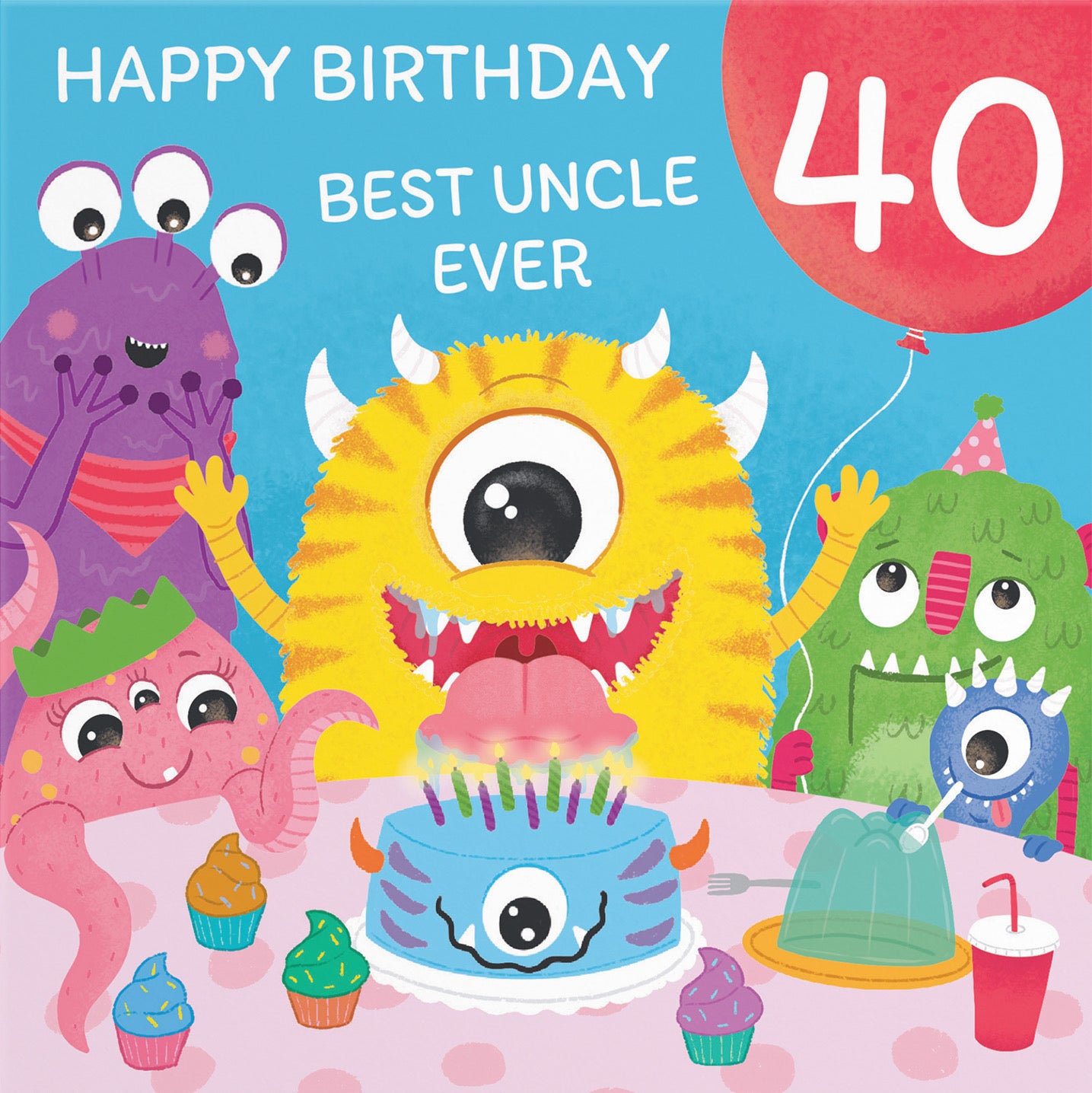 40th Uncle Monsters Party Birthday Card Imagination - Default Title (B09ZVG64K6)