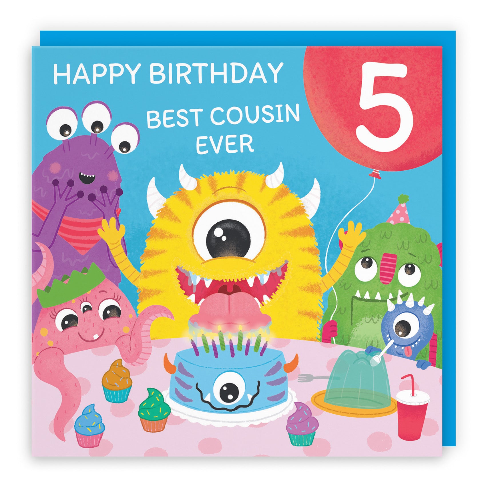 5th Cousin Birthday Card Monsters Party Imagination - Default Title (B09ZVGF4WG)