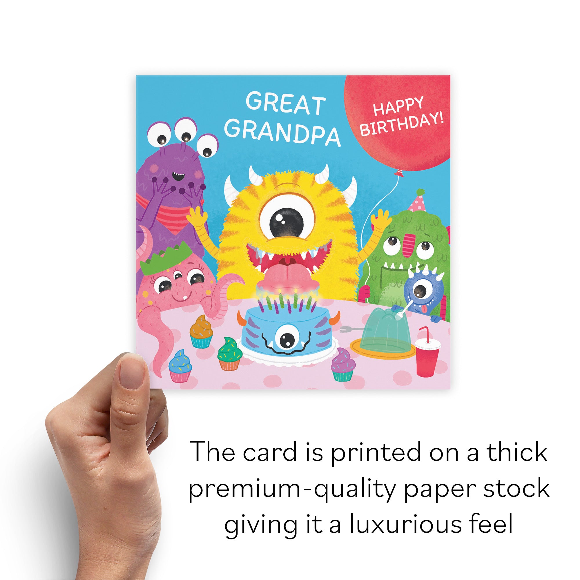 Great Grandpa Monsters Party Cute Birthday Card Imagination - Default Title (B09ZVGP6SD)