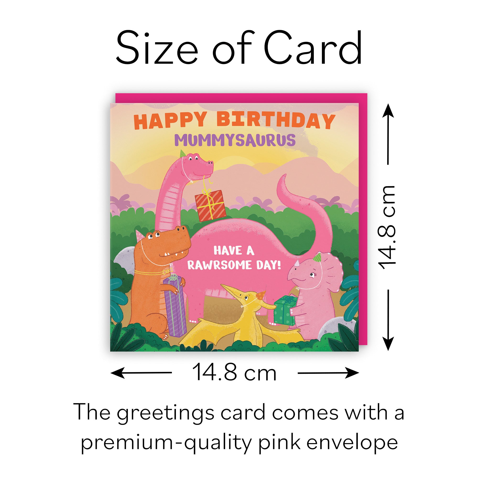 Mummy Birthday Dinosaur Party Card Imagination - Default Title (B09ZVGSK6V)