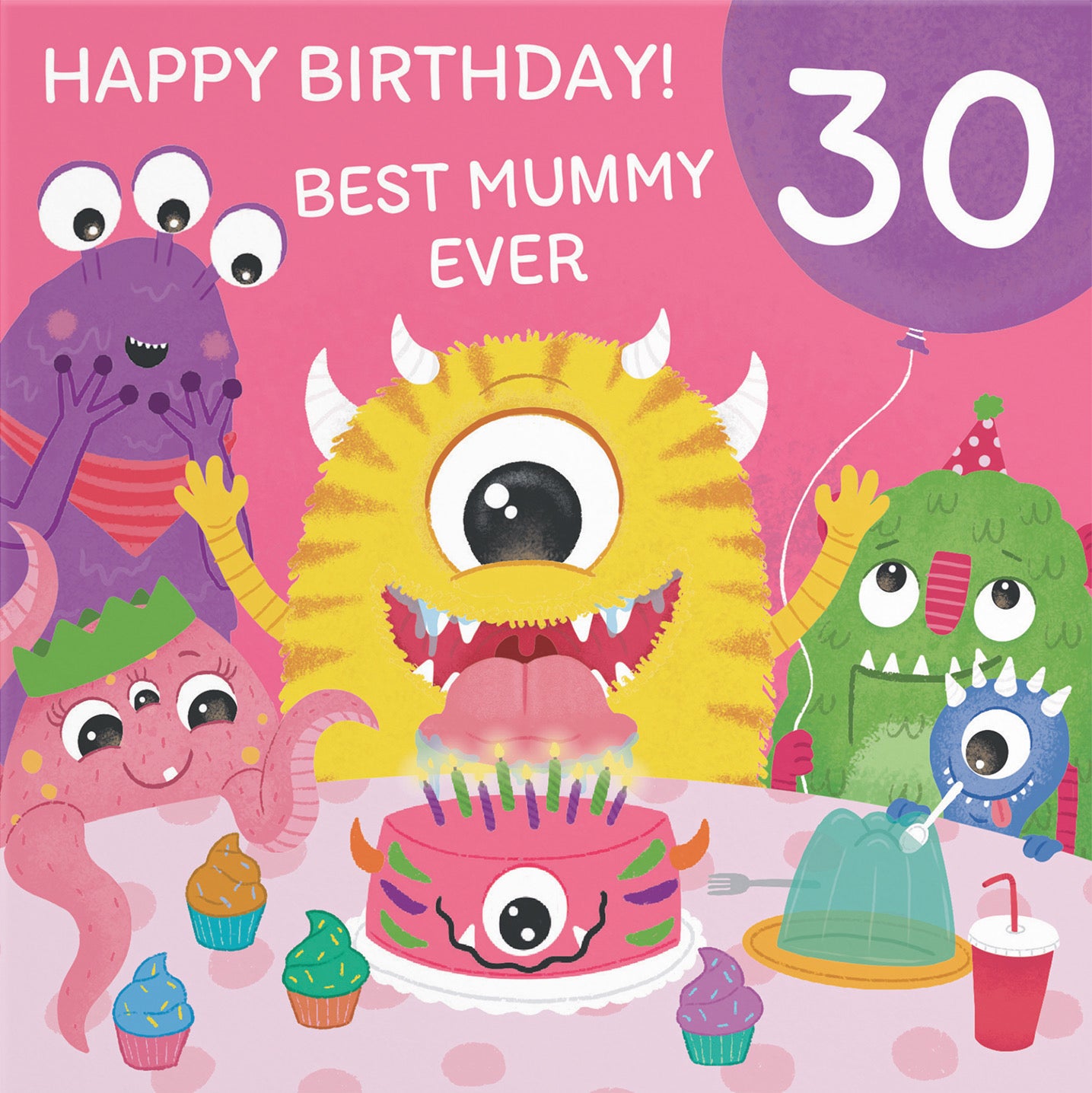 30th Mummy Monsters Party Birthday Card Imagination - Default Title (B09ZVGY58Q)