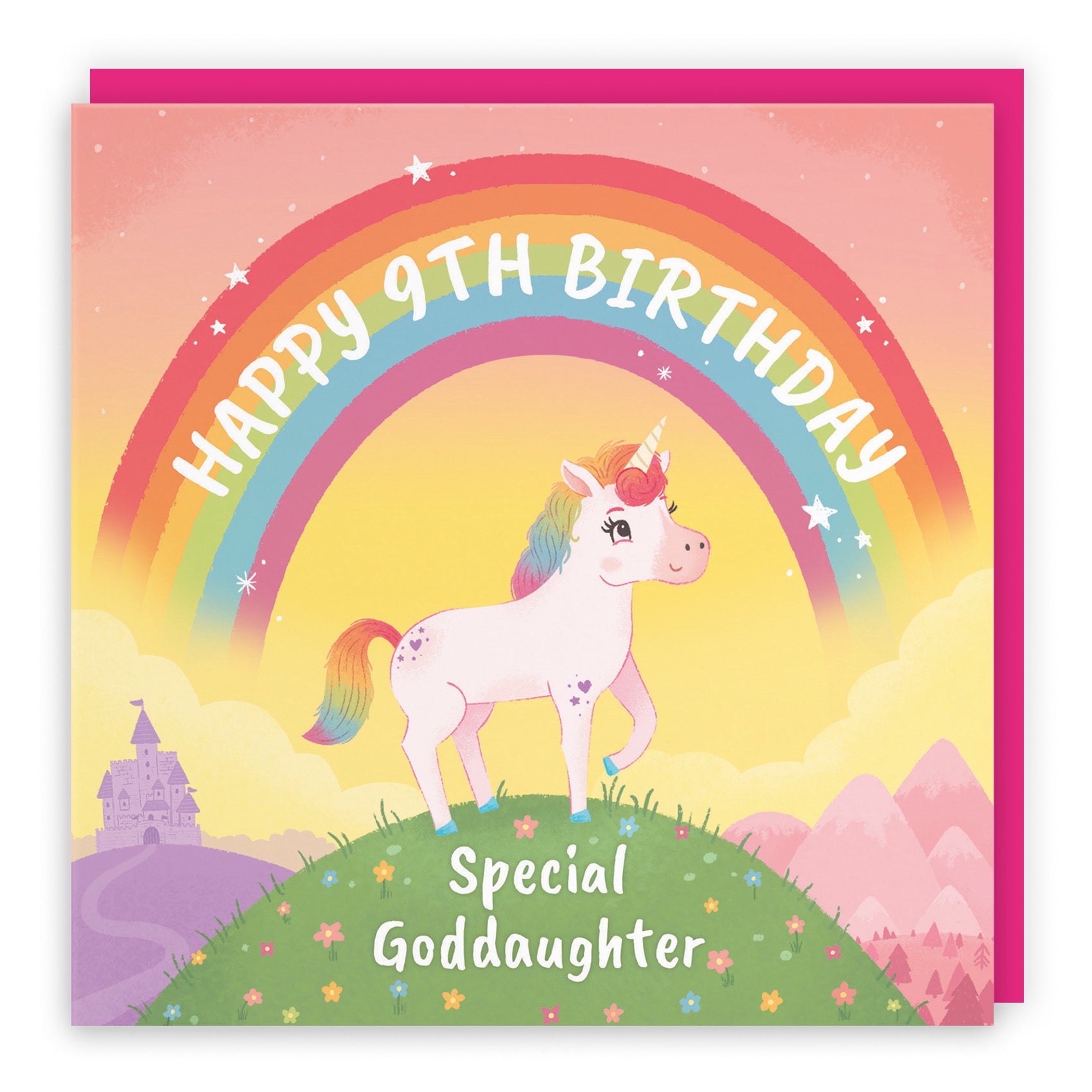 9th Goddaughter Unicorn Birthday Card Imagination - Default Title (B09ZVH3H83)