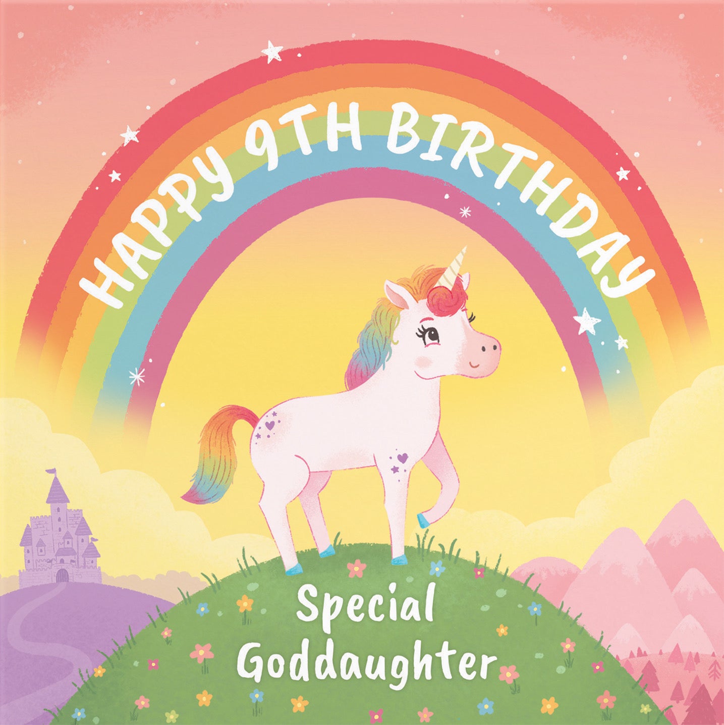 9th Goddaughter Unicorn Birthday Card Imagination - Default Title (B09ZVH3H83)