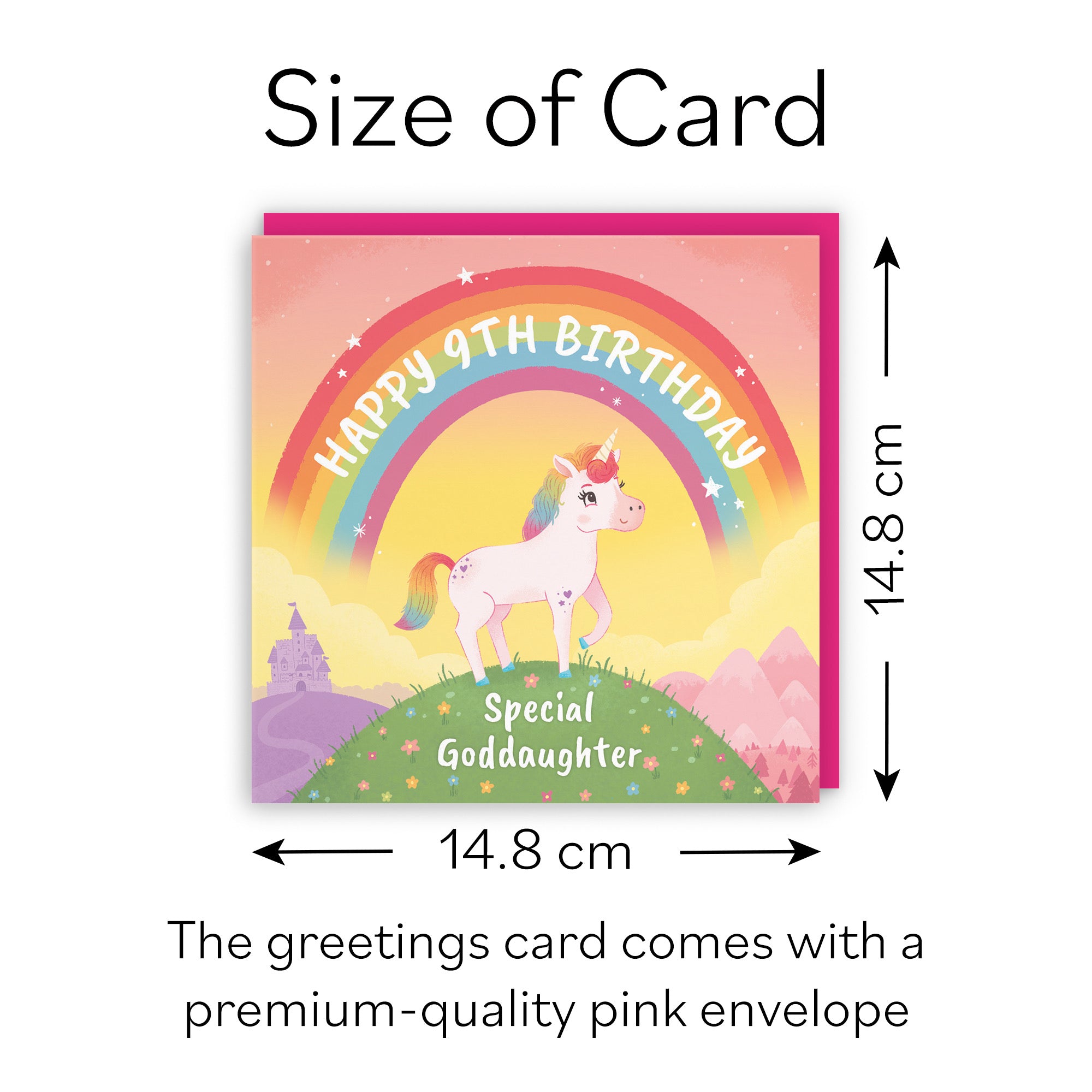 9th Goddaughter Unicorn Birthday Card Imagination - Default Title (B09ZVH3H83)