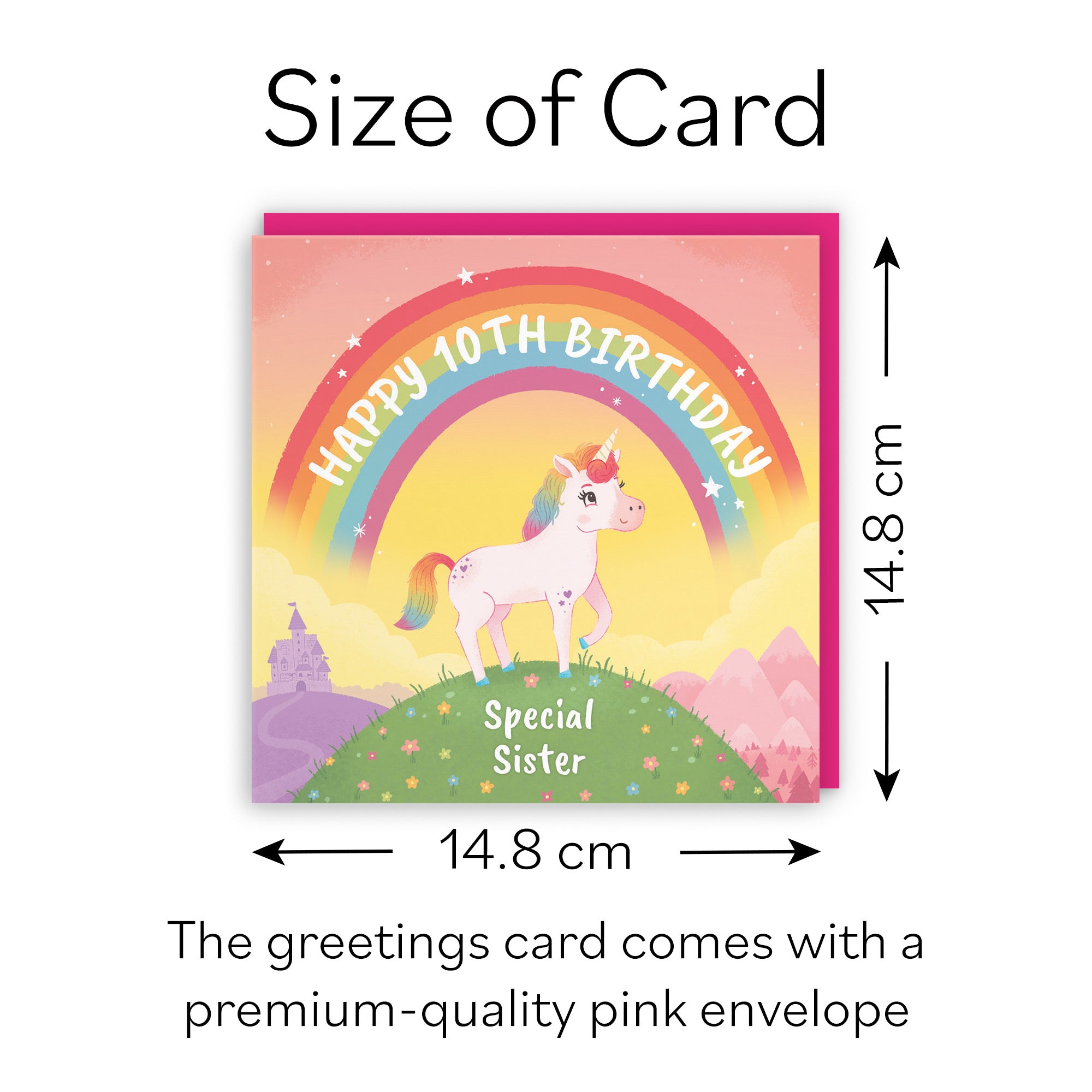 10th Sister Unicorn Birthday Card Imagination - Default Title (B09ZVHD6YP)