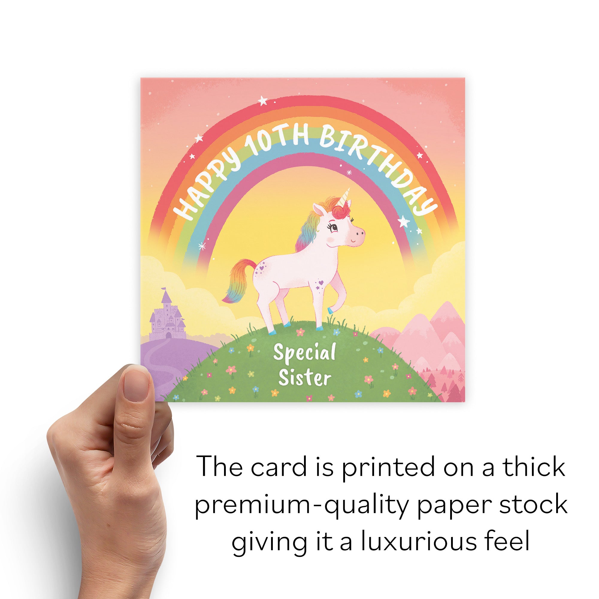 10th Sister Unicorn Birthday Card Imagination - Default Title (B09ZVHD6YP)