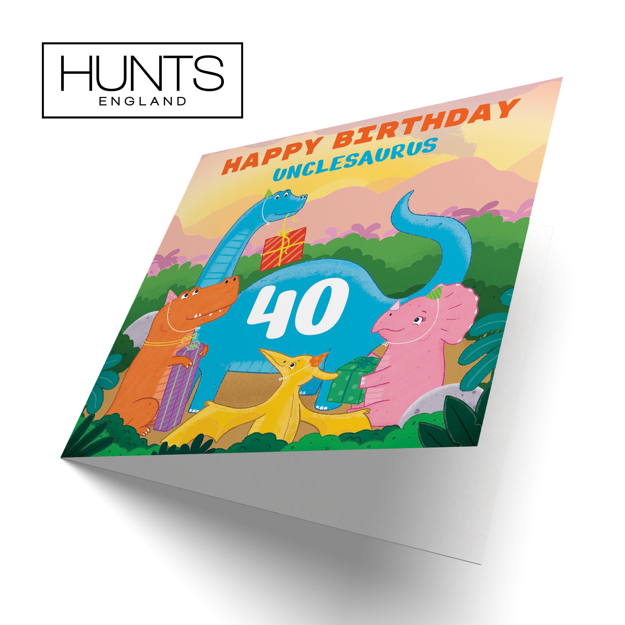 40th Uncle Dinosaur Party Birthday Card Imagination - Default Title (B09ZVHMBV3)