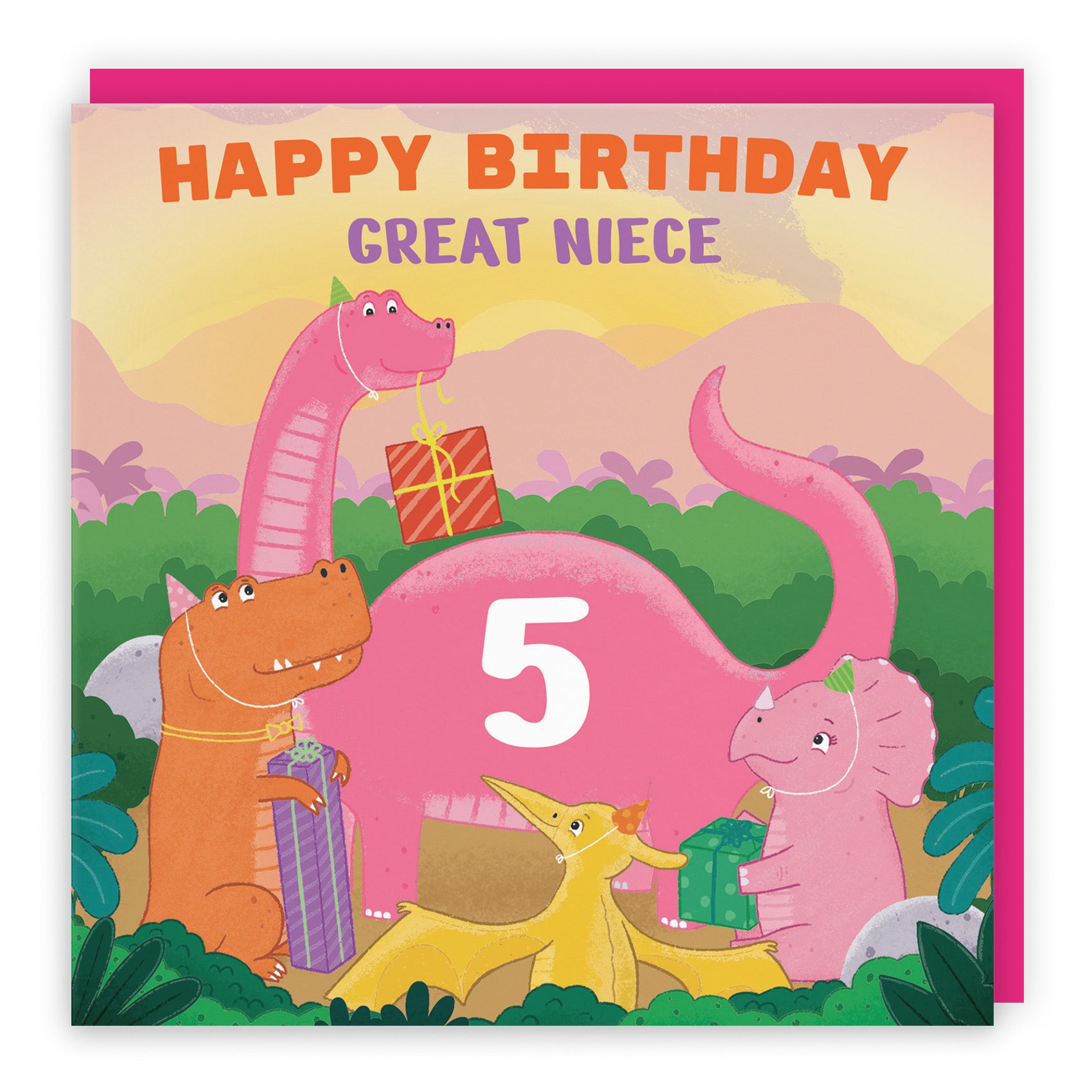 5th Great Niece Dinosaur Party Birthday Card Imagination - Default Title (B09ZVHSBYK)