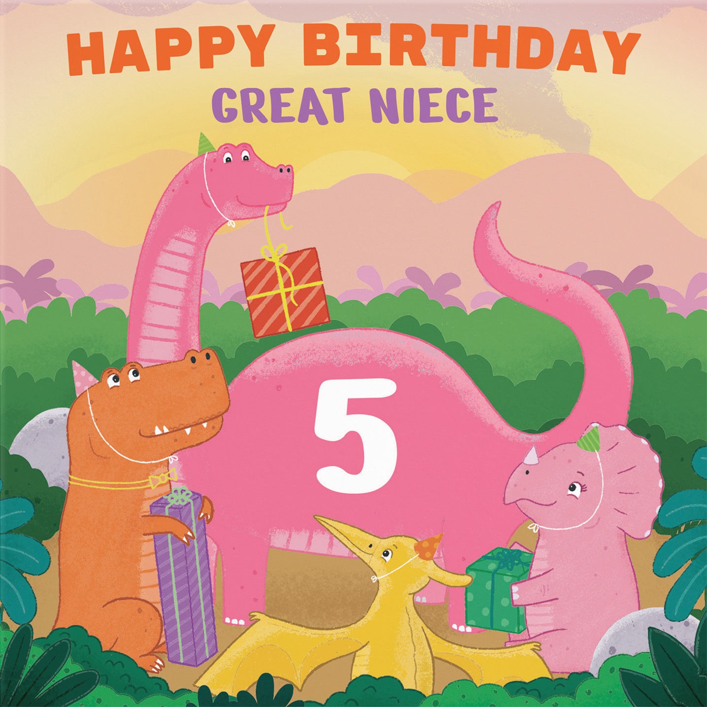 5th Great Niece Dinosaur Party Birthday Card Imagination - Default Title (B09ZVHSBYK)