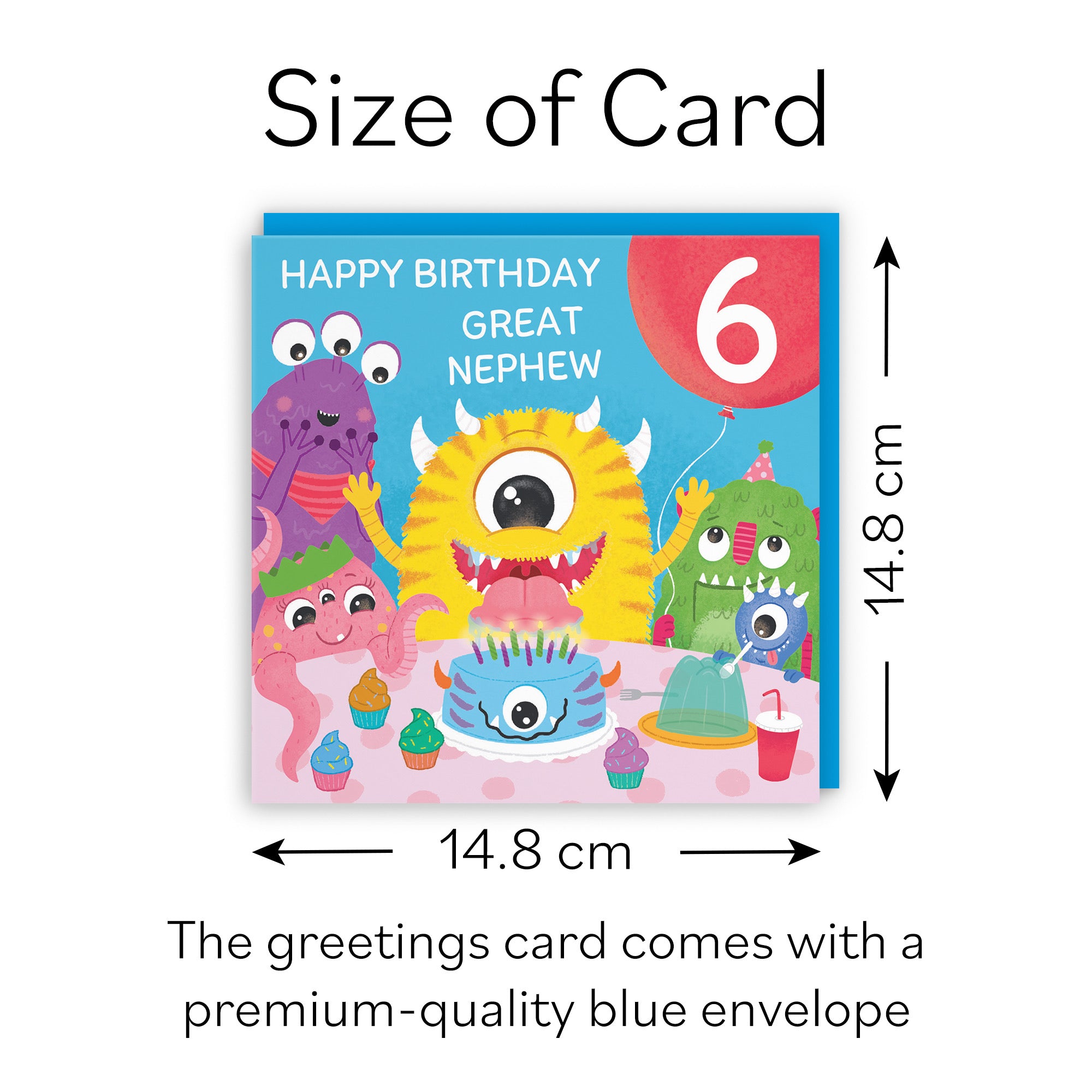 6th Great Nephew Monsters Party Birthday Card Imagination - Default Title (B09ZVJ3HP3)