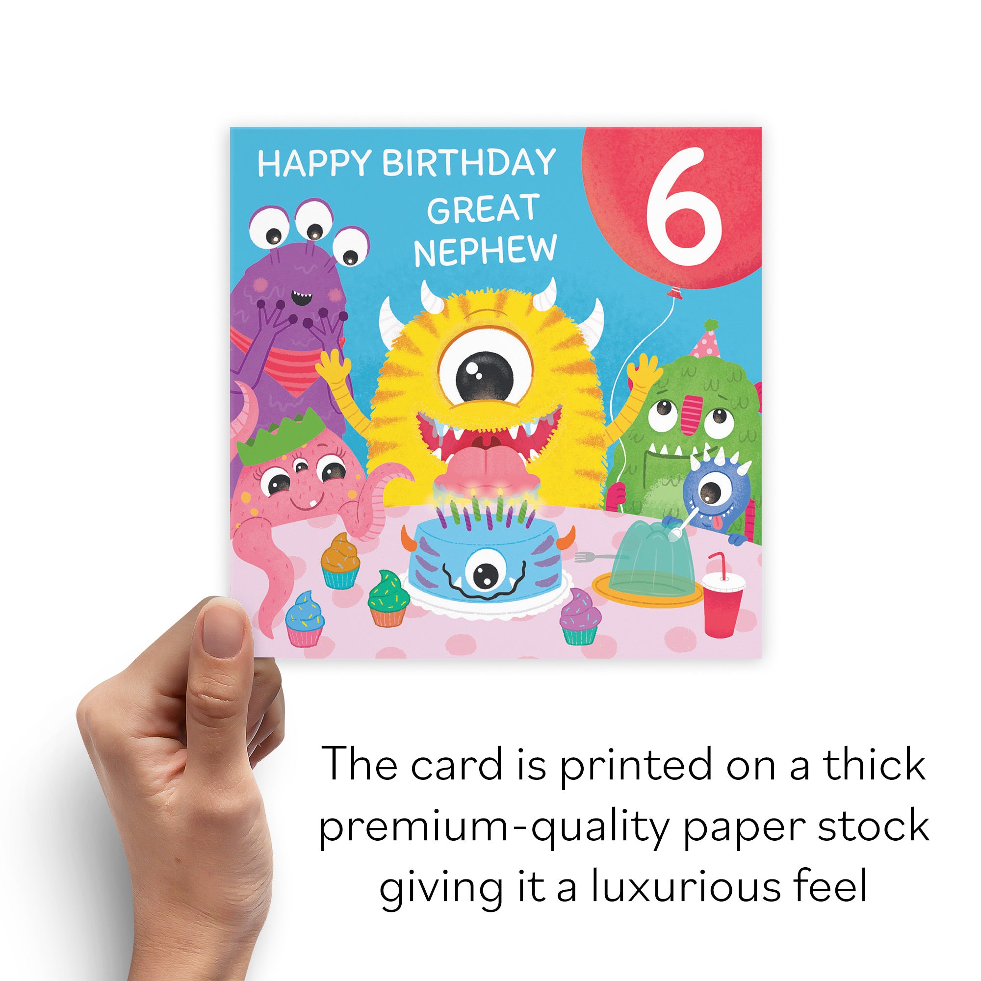 6th Great Nephew Monsters Party Birthday Card Imagination - Default Title (B09ZVJ3HP3)