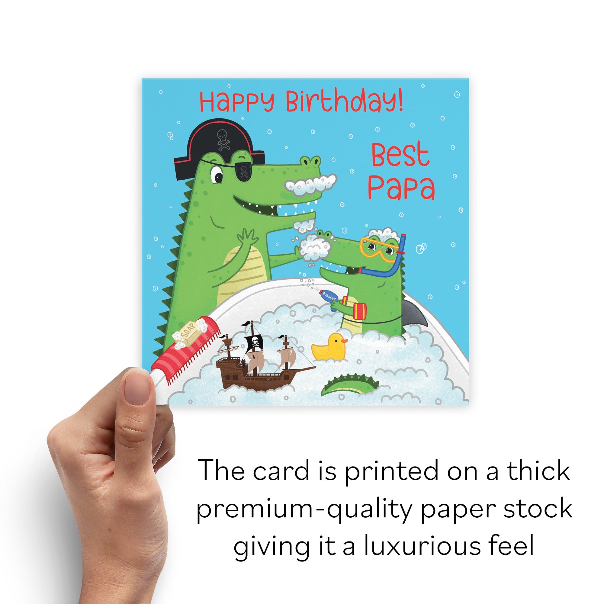 Papa Crocodile Birthday Card Imagination - Default Title (B0B46FV864)