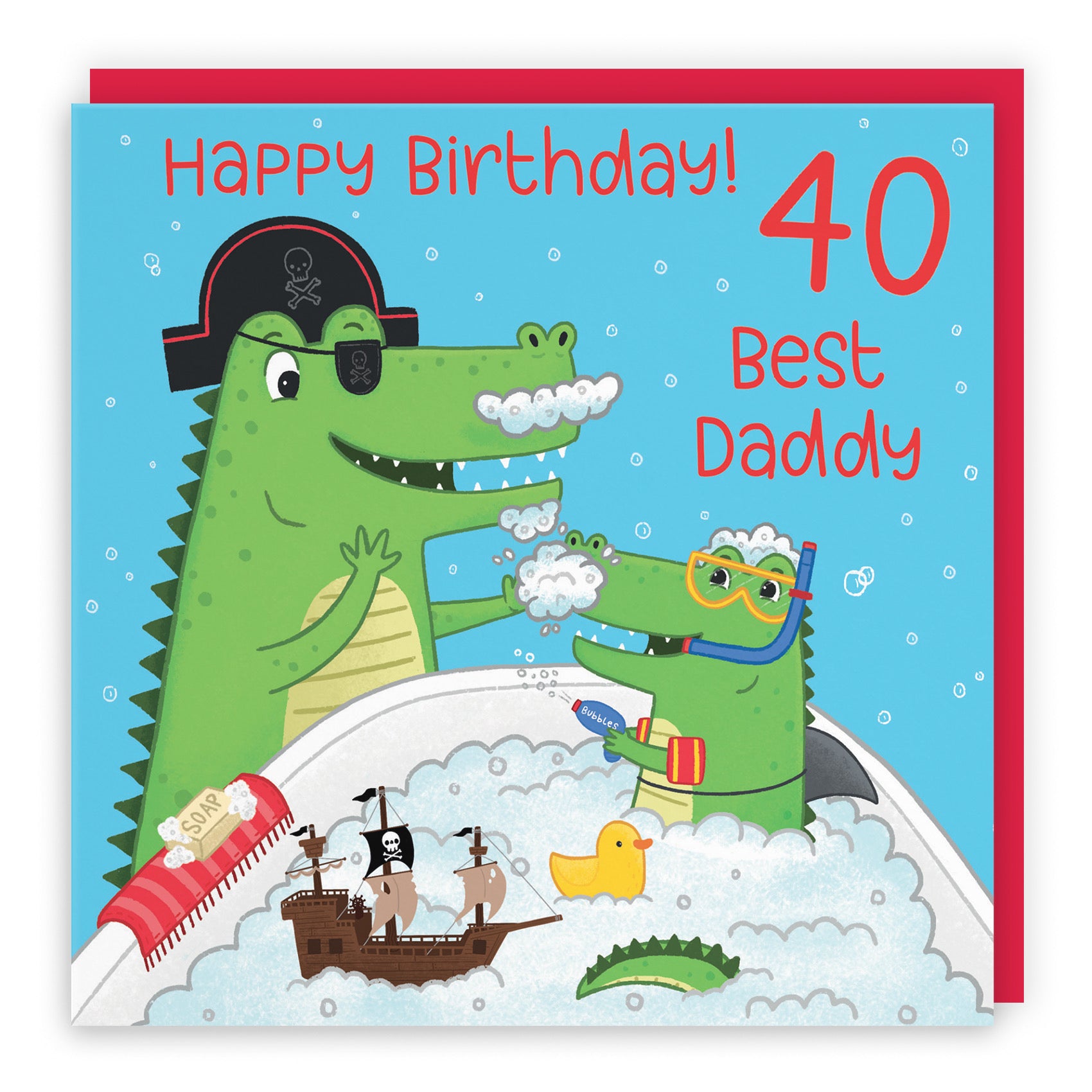 40th Daddy Crocodile Birthday Card Imagination - Default Title (B0B46GMXGV)