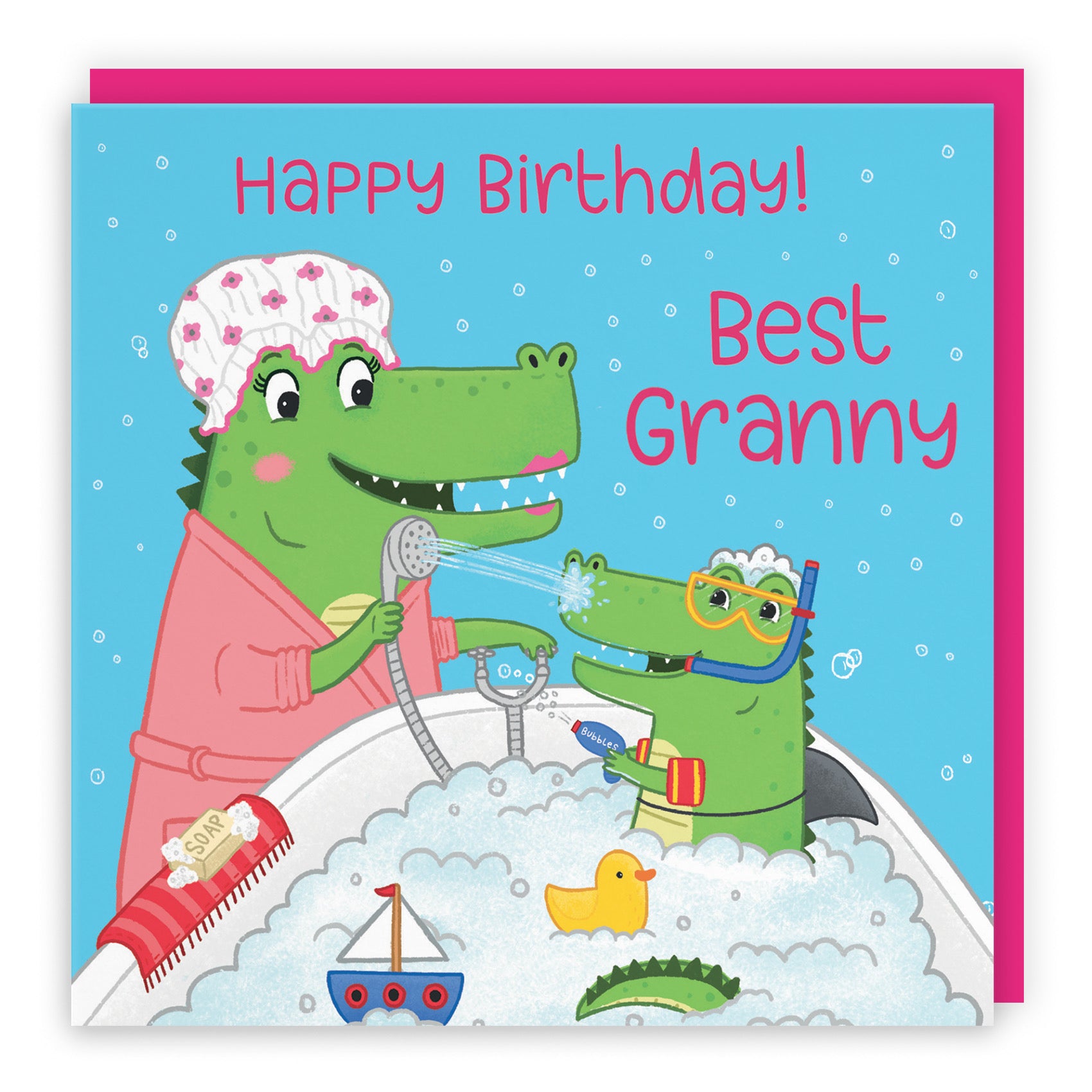 Granny Crocodile Birthday Card Imagination - Default Title (B0B46GR9LJ)