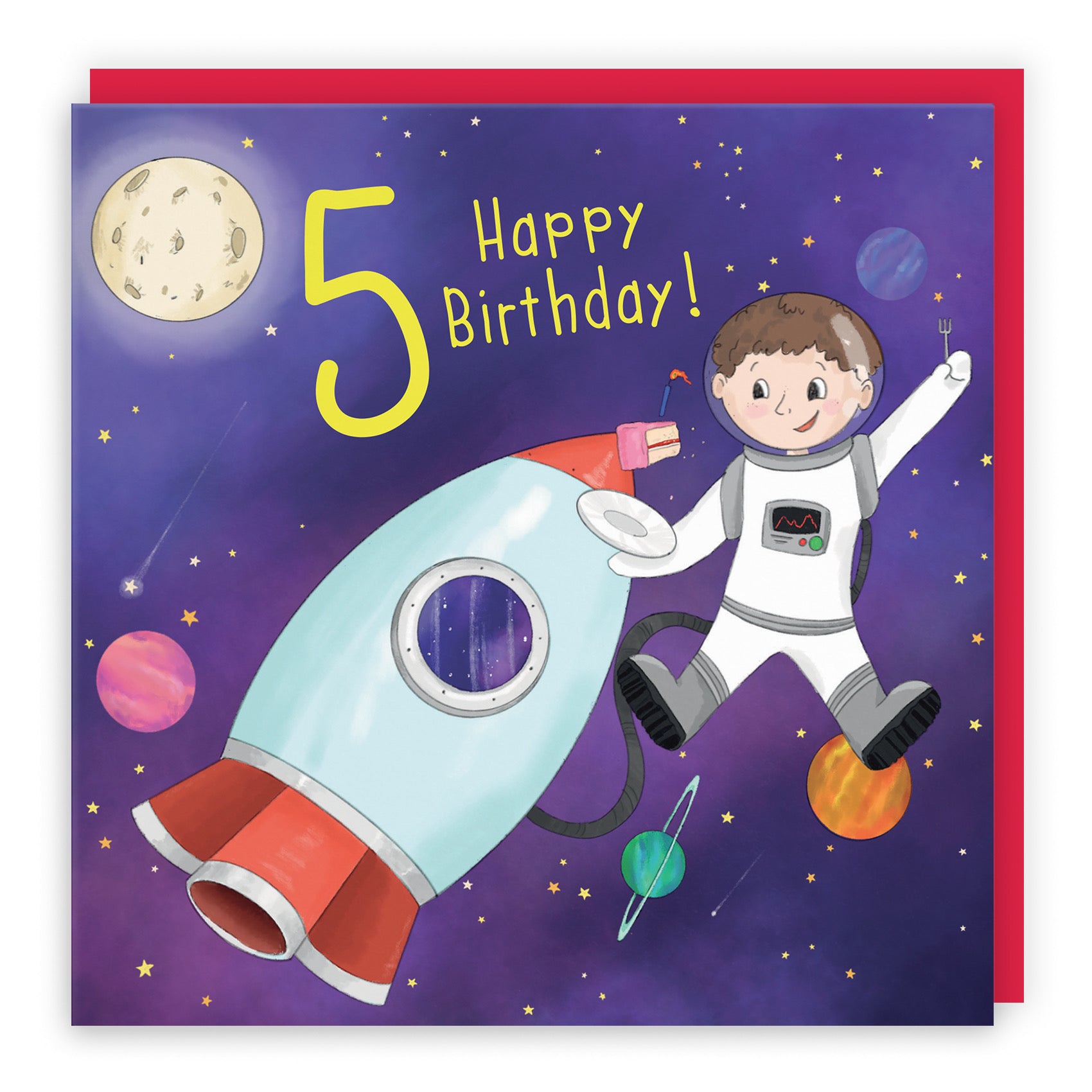 5th Birthday Card Boys Space Rocket Adventurers - Default Title (B0B46J2RVP)