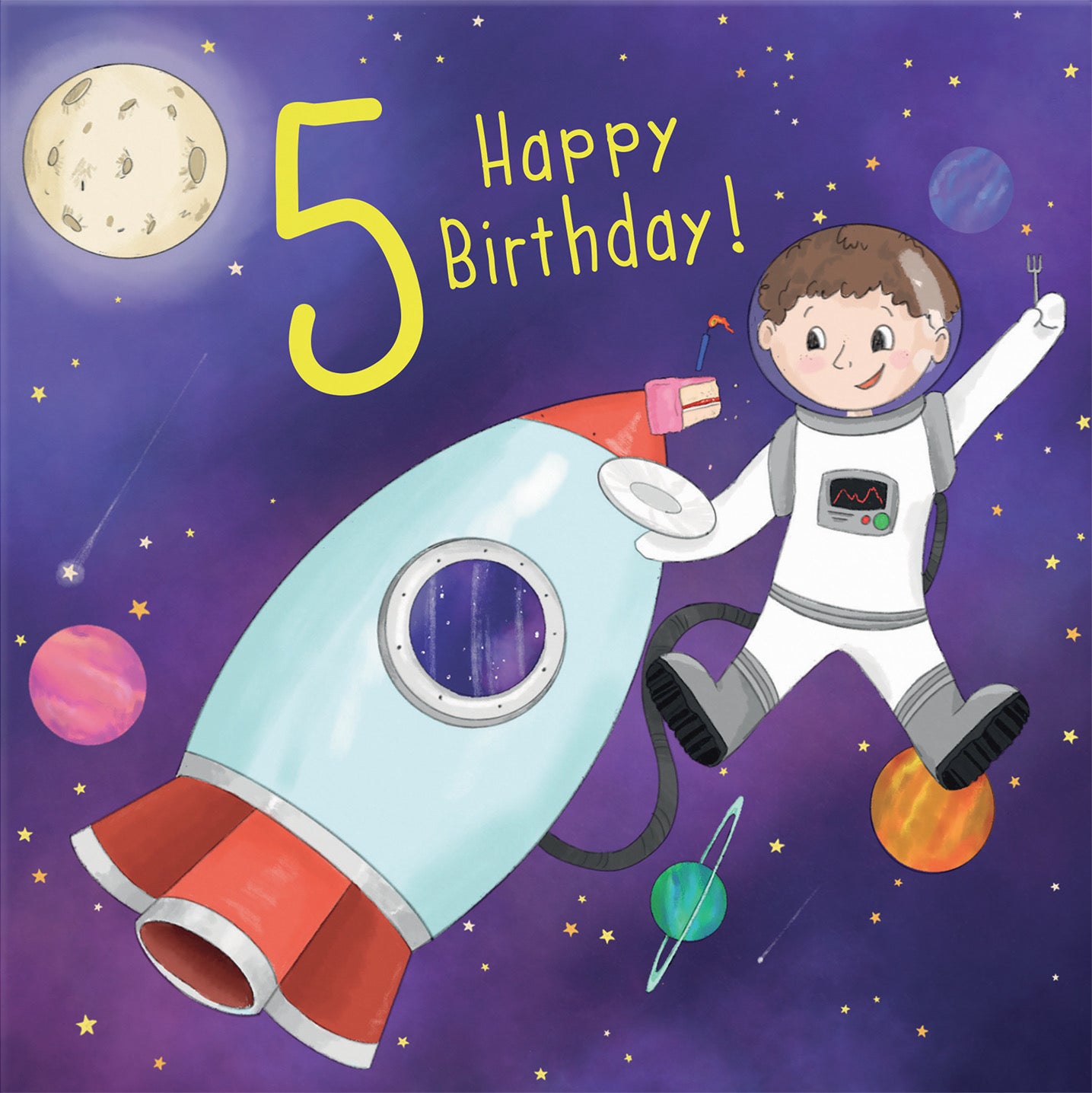 5th Birthday Card Boys Space Rocket Adventurers - Default Title (B0B46J2RVP)