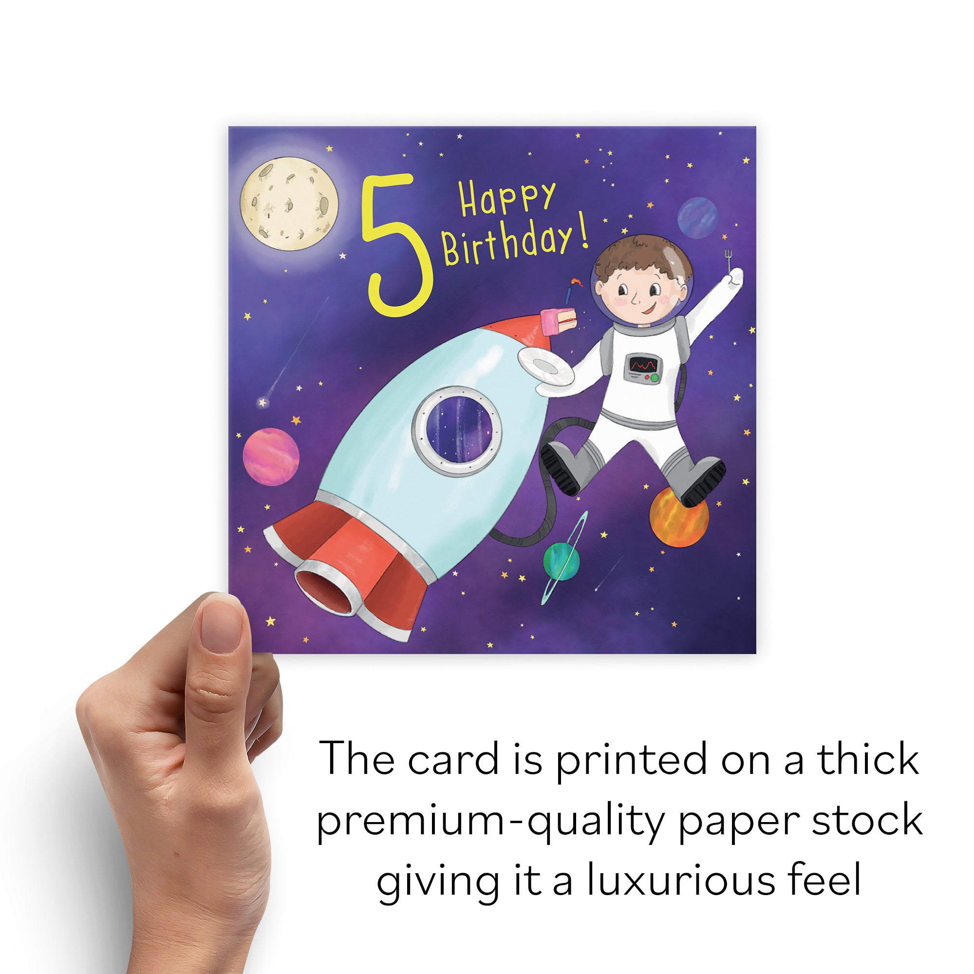 5th Birthday Card Boys Space Rocket Adventurers - Default Title (B0B46J2RVP)