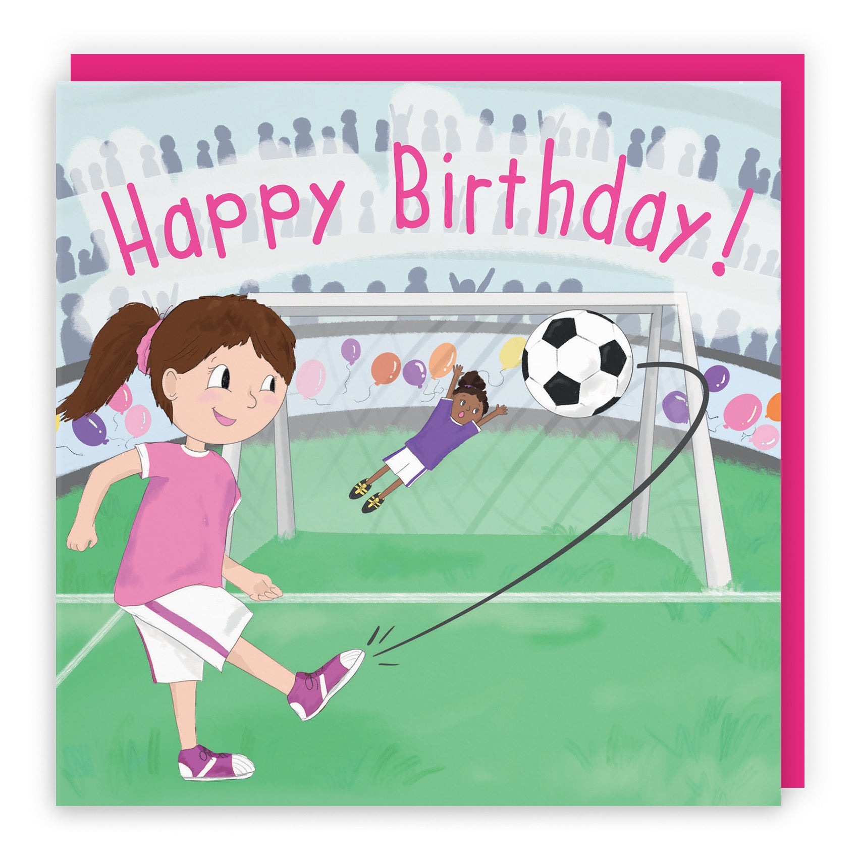 Girls Football Penalty Birthday Card Adventurers - Default Title (B0B46J7846)