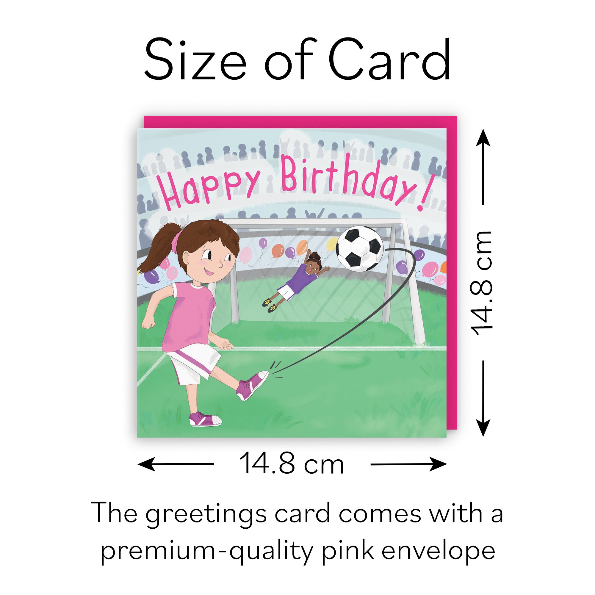 Girls Football Penalty Birthday Card Adventurers - Default Title (B0B46J7846)