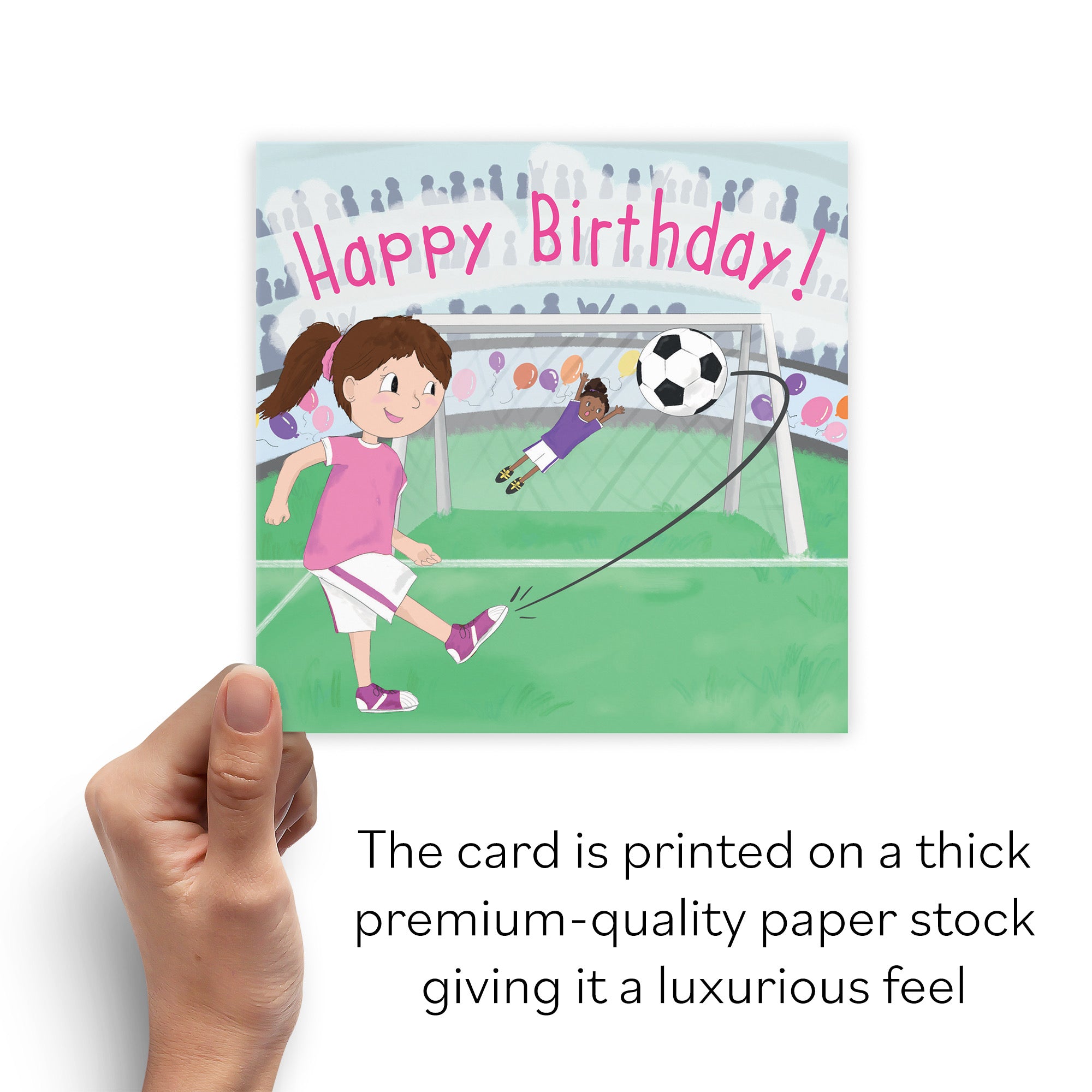 Girls Football Penalty Birthday Card Adventurers - Default Title (B0B46J7846)