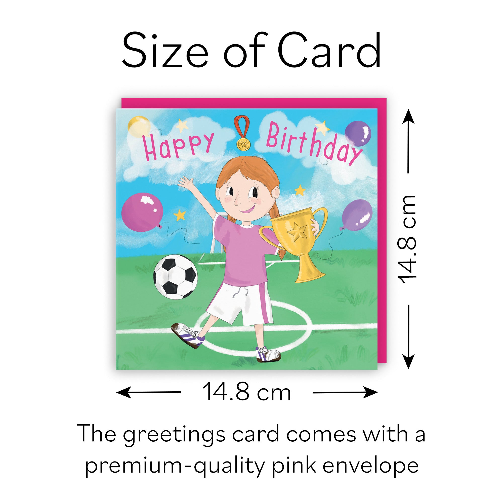 Girls Football Kick-ups Birthday Card Adventurers - Default Title (B0B46J8BFK)