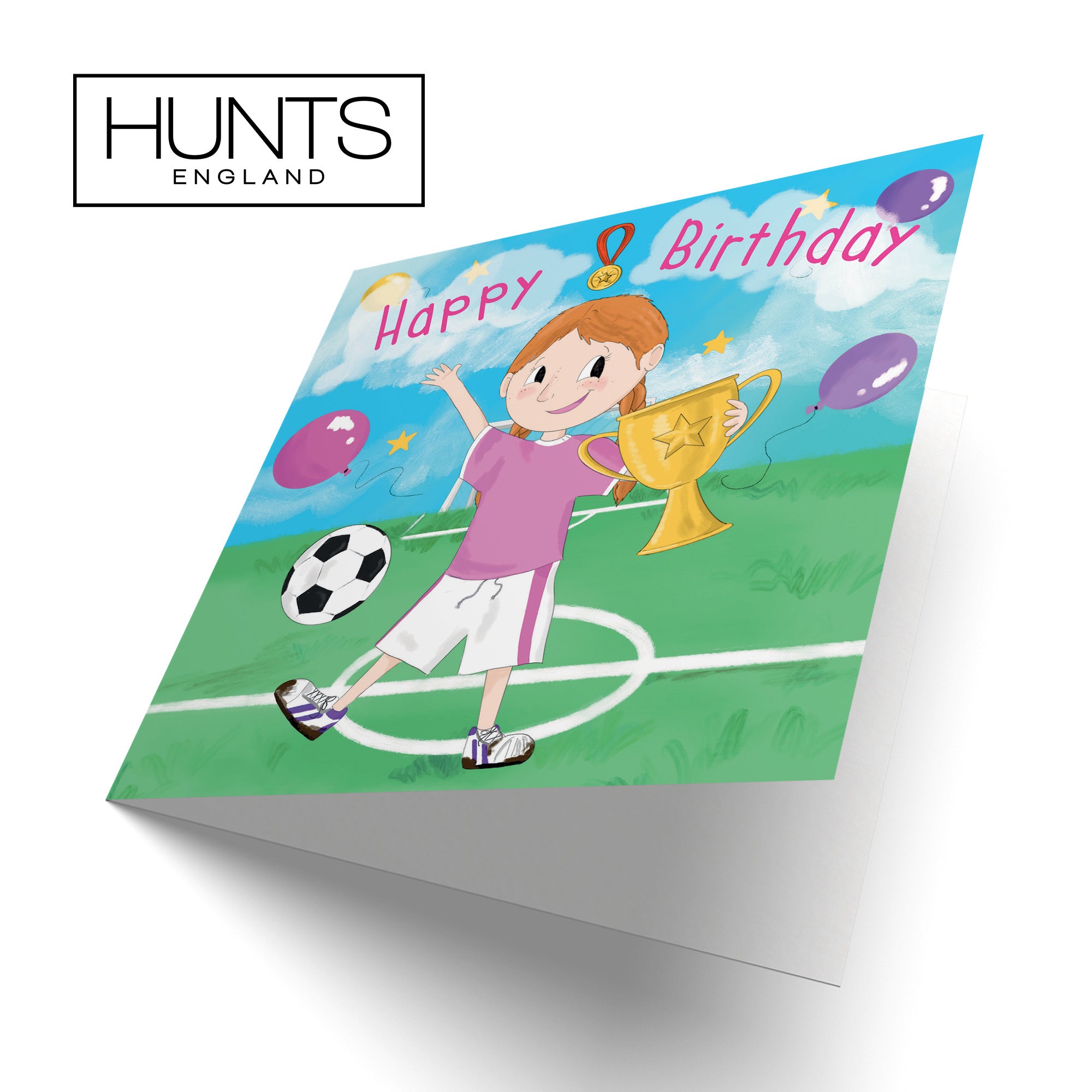 Personalised Girls Football Birthday Card Daughter Grandaughter - Foto 10