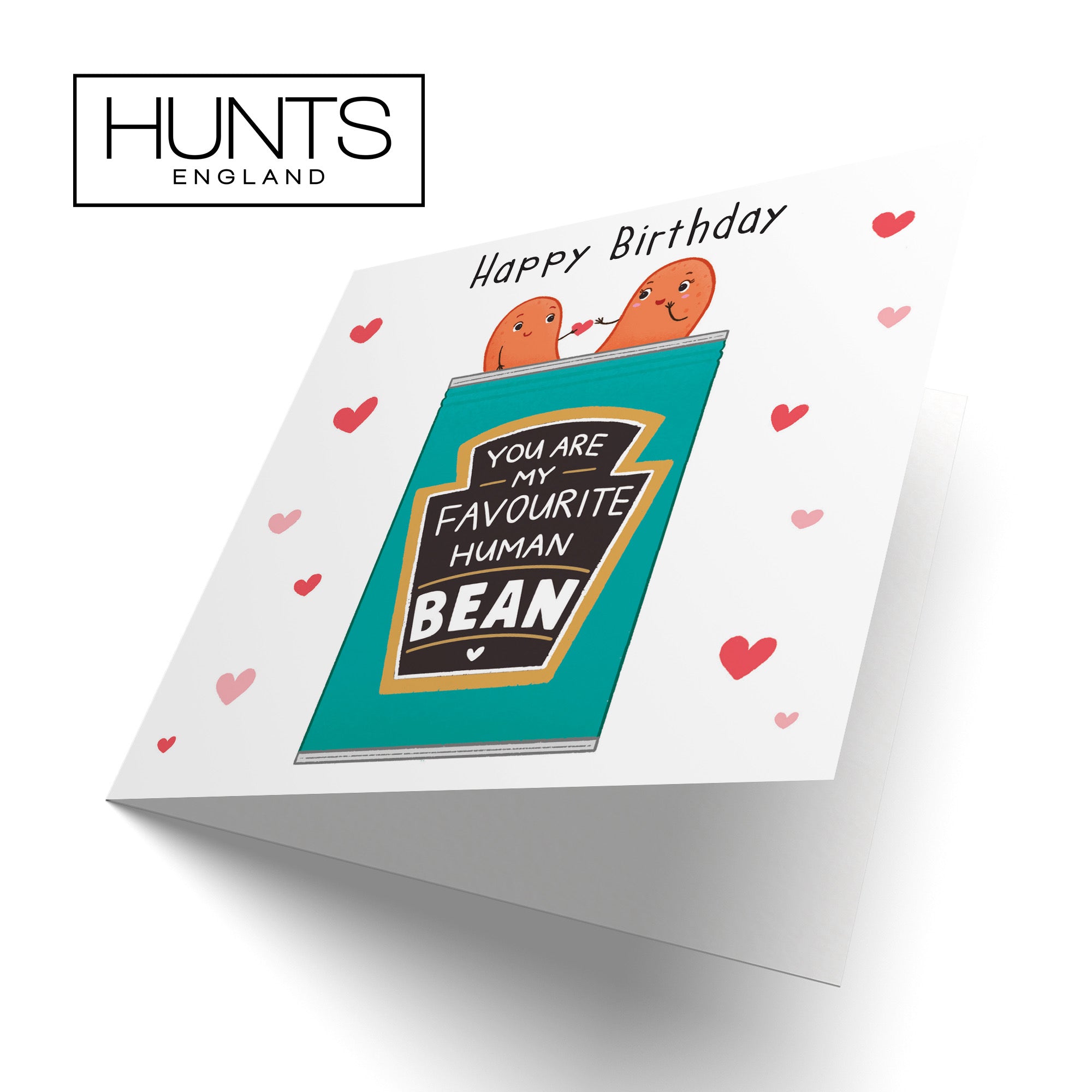 Favourite Bean Birthday Card Hearts Iconic - Default Title (B0B46JC3HJ)