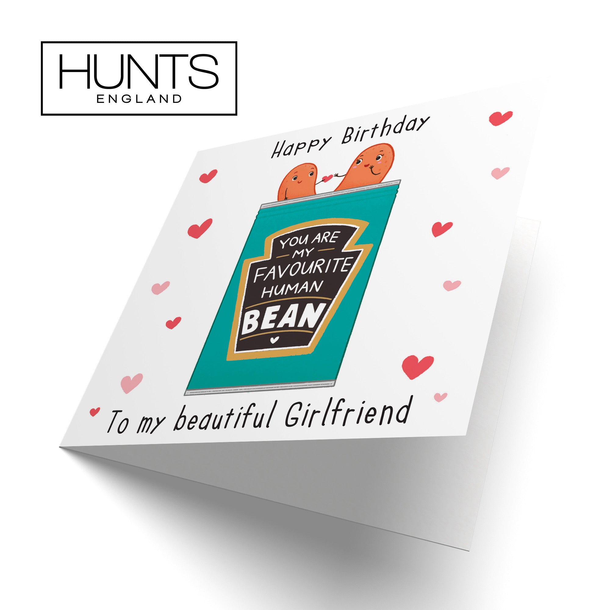 Girlfriend Bean Birthday Card Hearts Iconic - Default Title (B0B46JVGPJ)