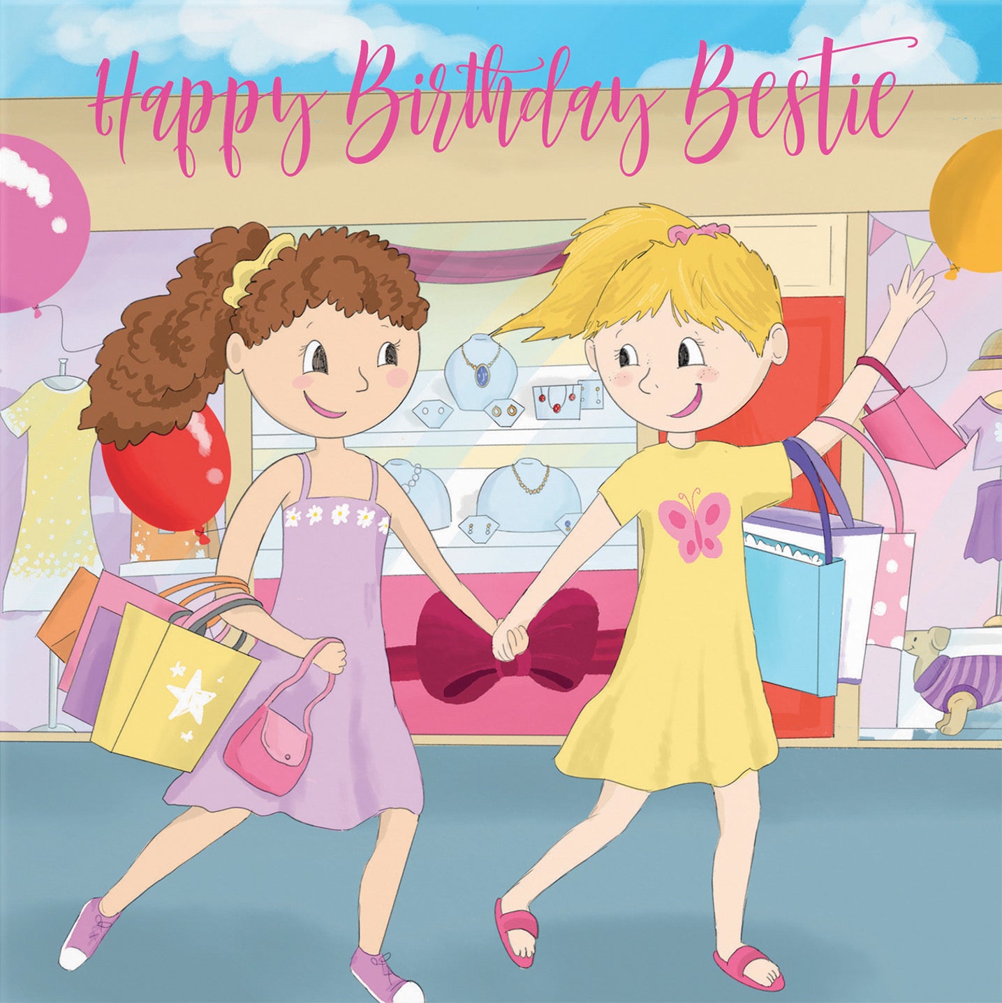 Bestie Girls Shopping Birthday Card Happy Times - Default Title (B0B46KCZJ8)