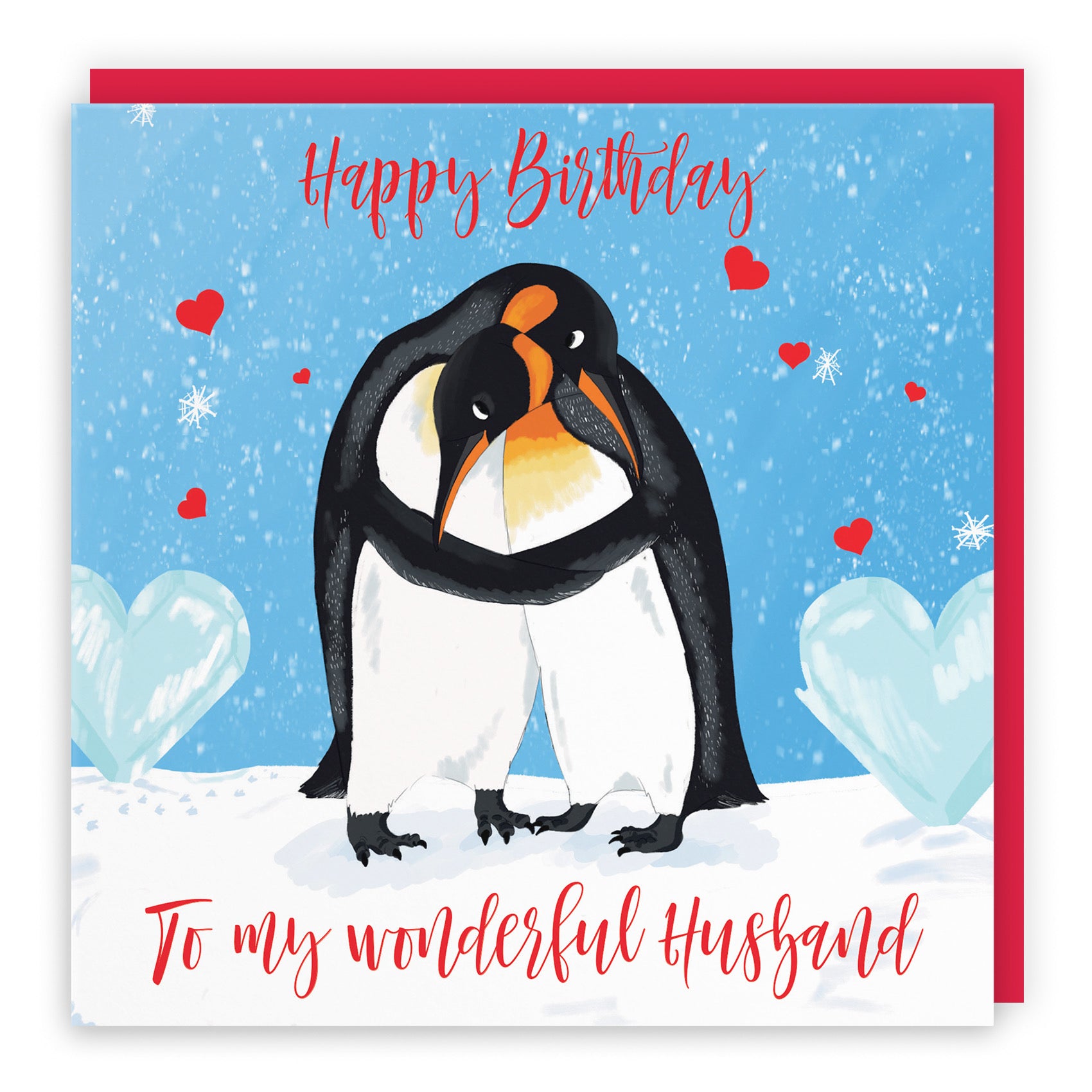 Husband Penguins Birthday Card Cute Animals - Default Title (B0B46KGRLP)